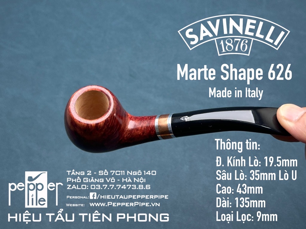 Savinelli Marte Smooth Shape 626