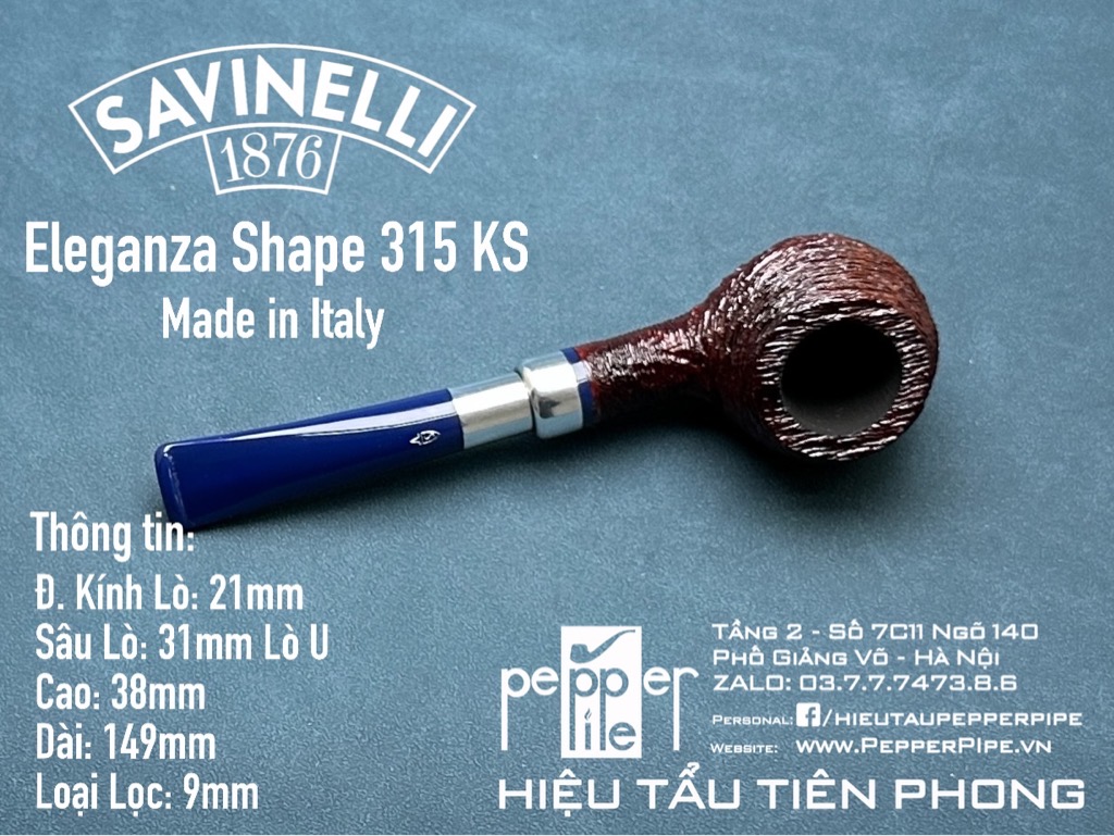 Savinelli Eleganza Rusticated Shape 315 KS