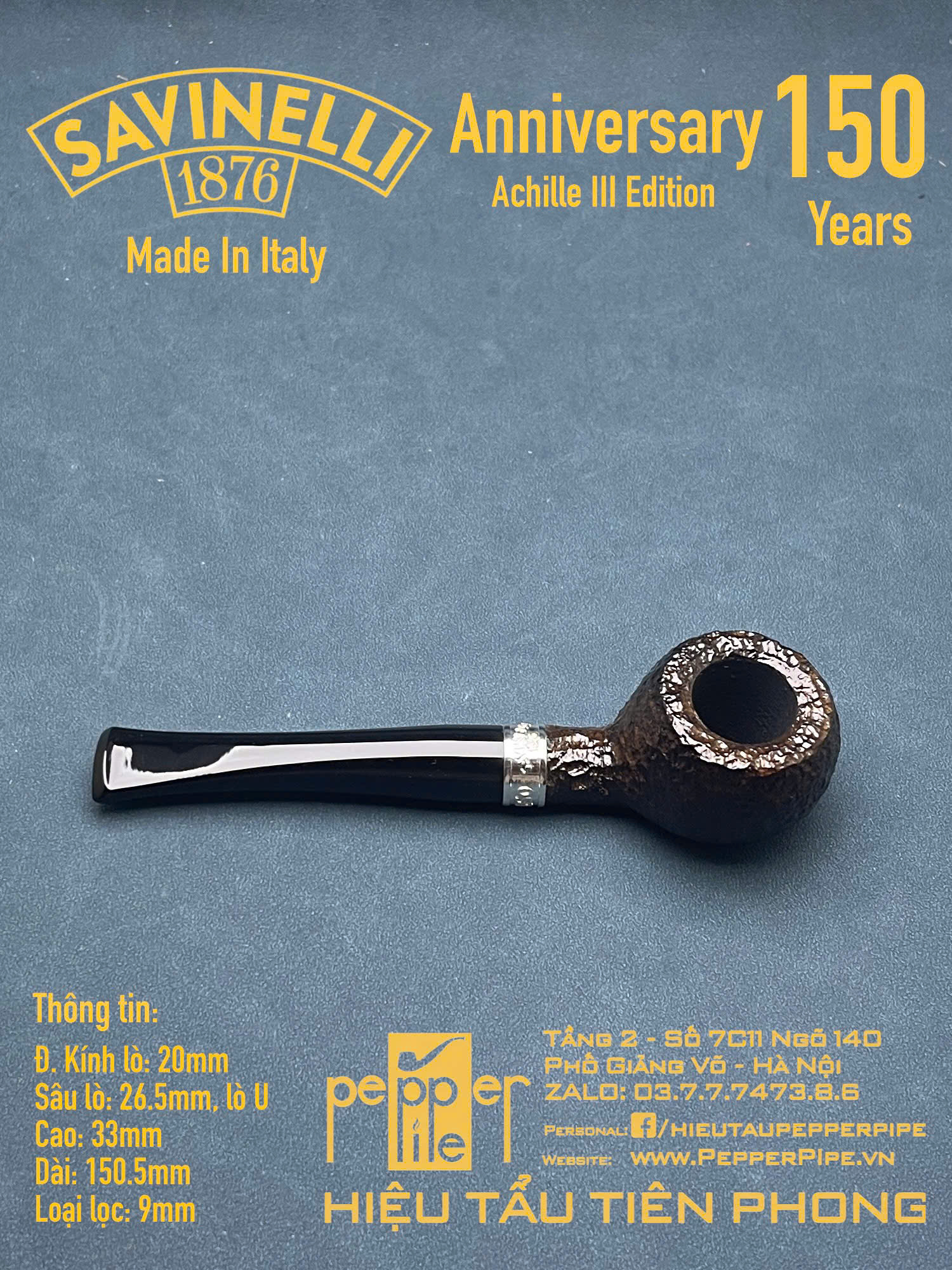 Savinelli Anniversary 150 Years Achille III Edition