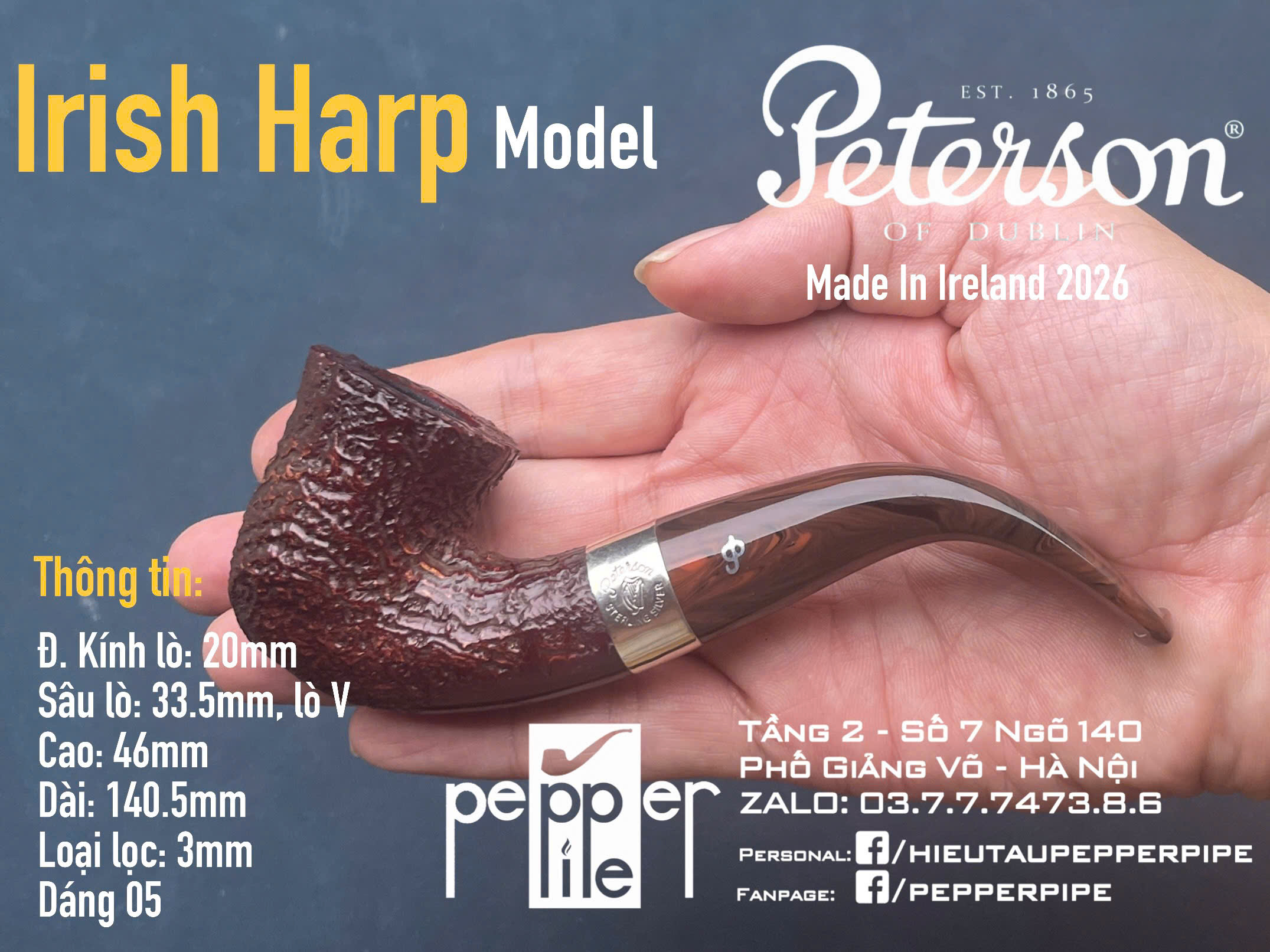 Peterson Irish Harp Sandblasted Shape 05