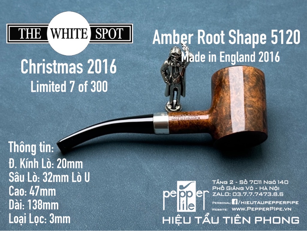 Dunhill Christmas 2016 - “Godfather Drosselmeyer” - Amber Root - Shape 5120 - No.7 of 300 - Made in England 2016