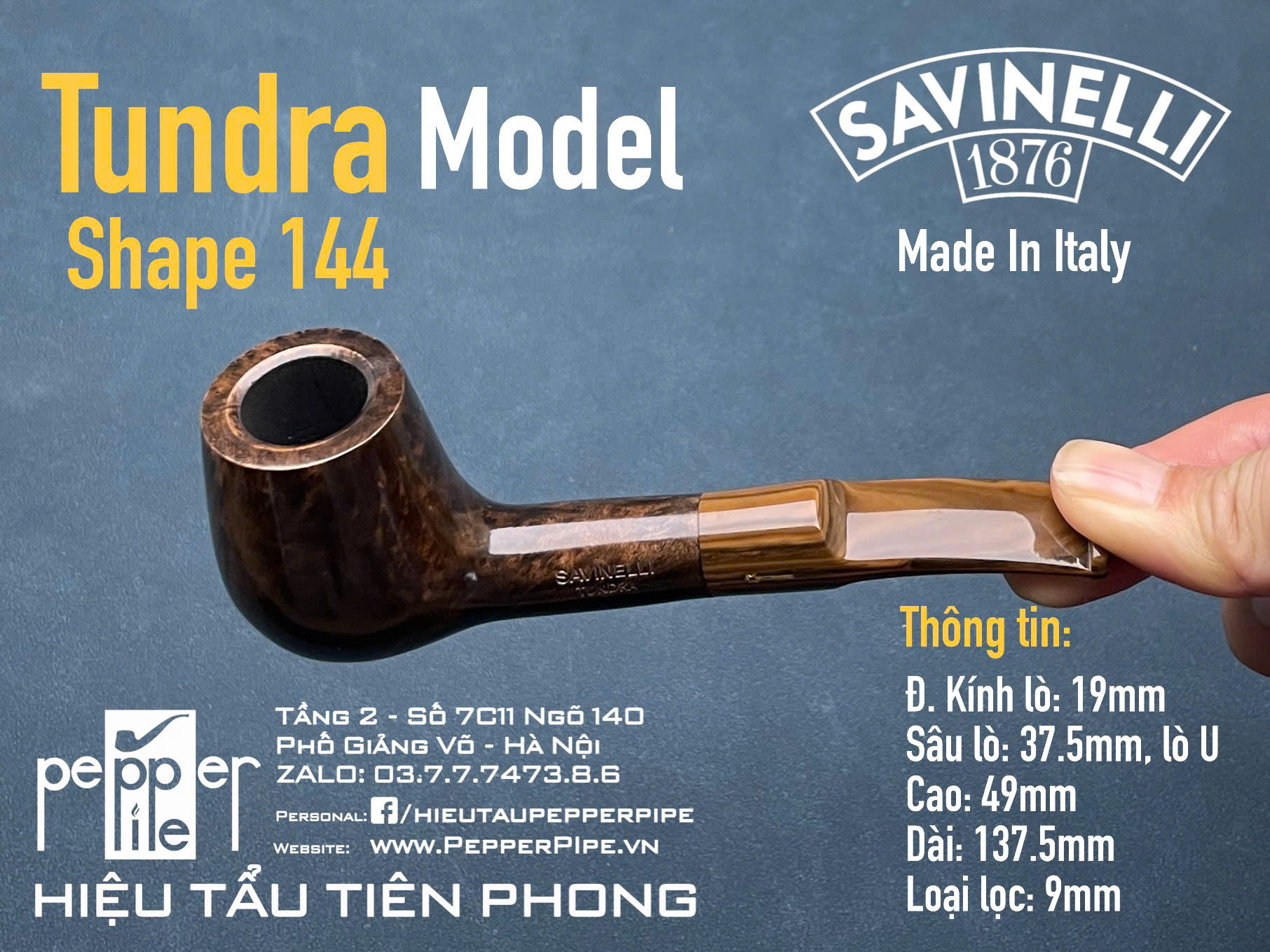 Savinelli Tundra Smooth Shape 144