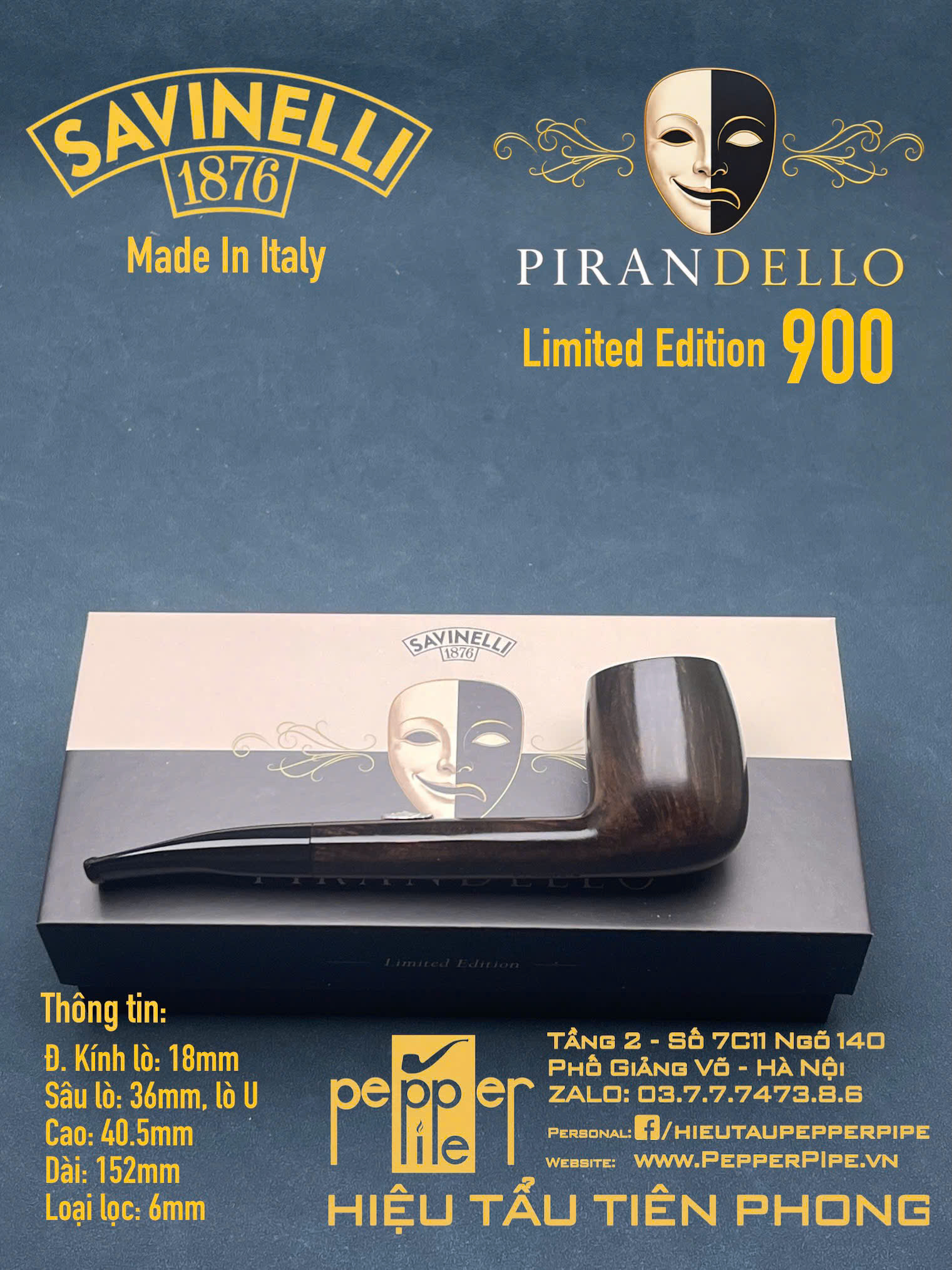 Savinelli Pirandello Limited Edition 900 pieces