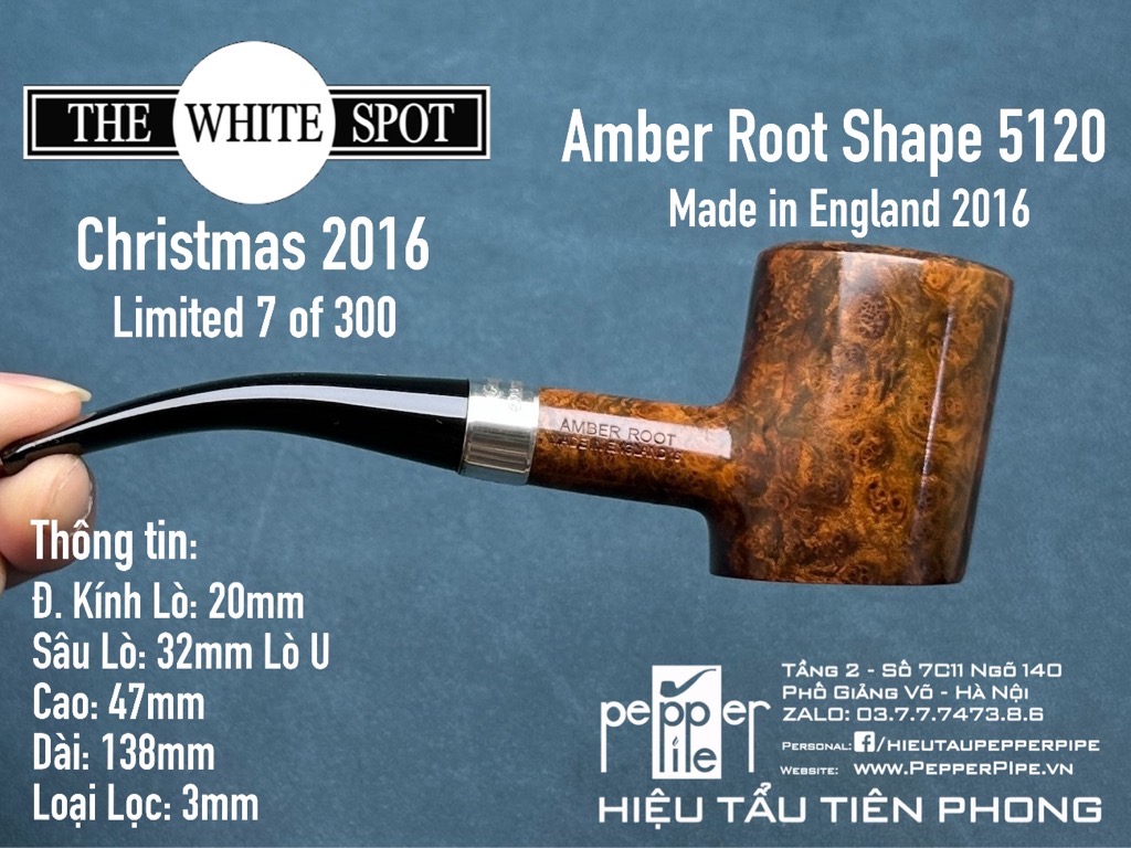Dunhill Christmas 2016 - “Godfather Drosselmeyer” - Amber Root - Shape 5120 - No.7 of 300 - Made in England 2016