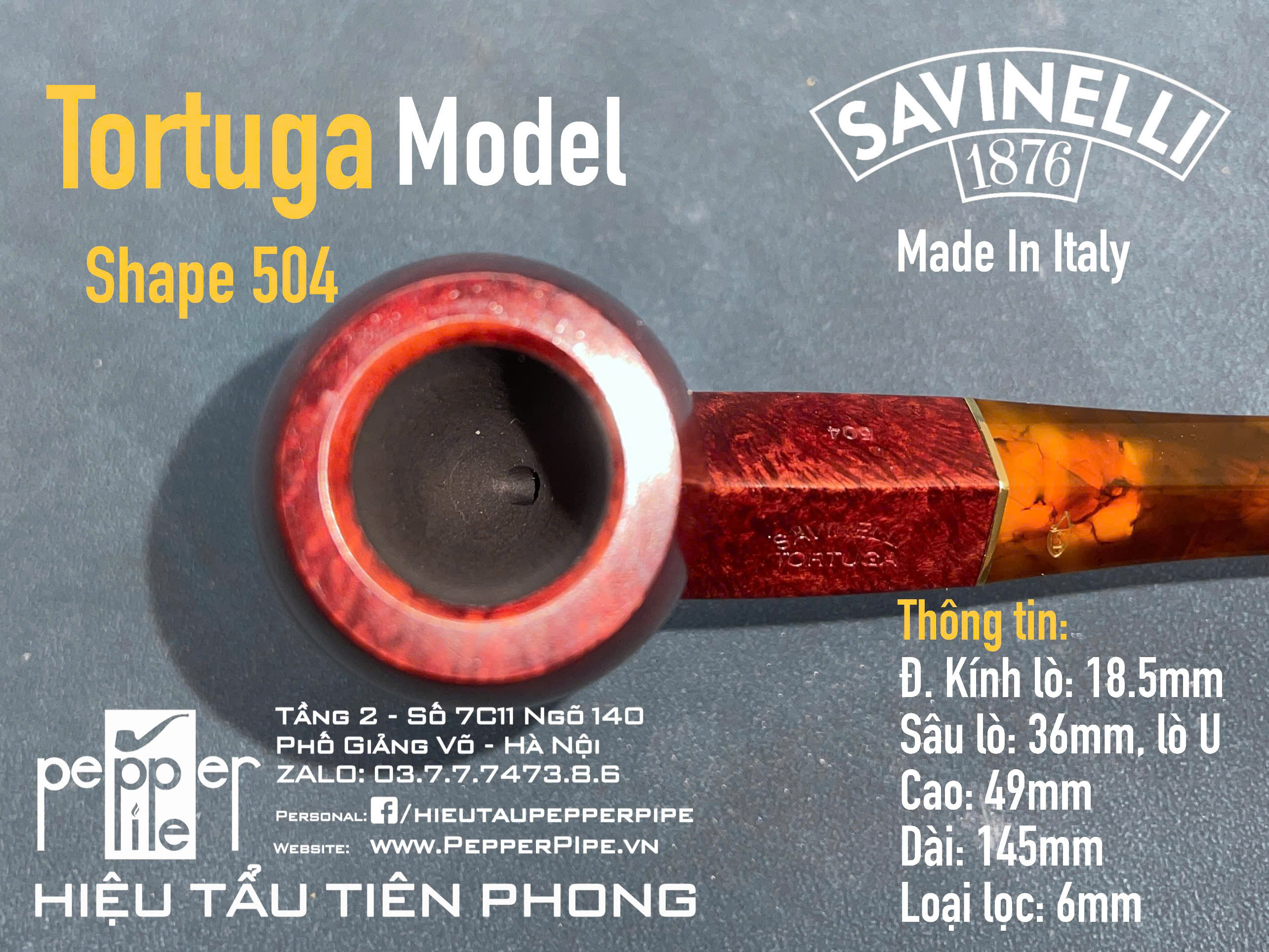 Savinelli Alligator Smooth Shape 504