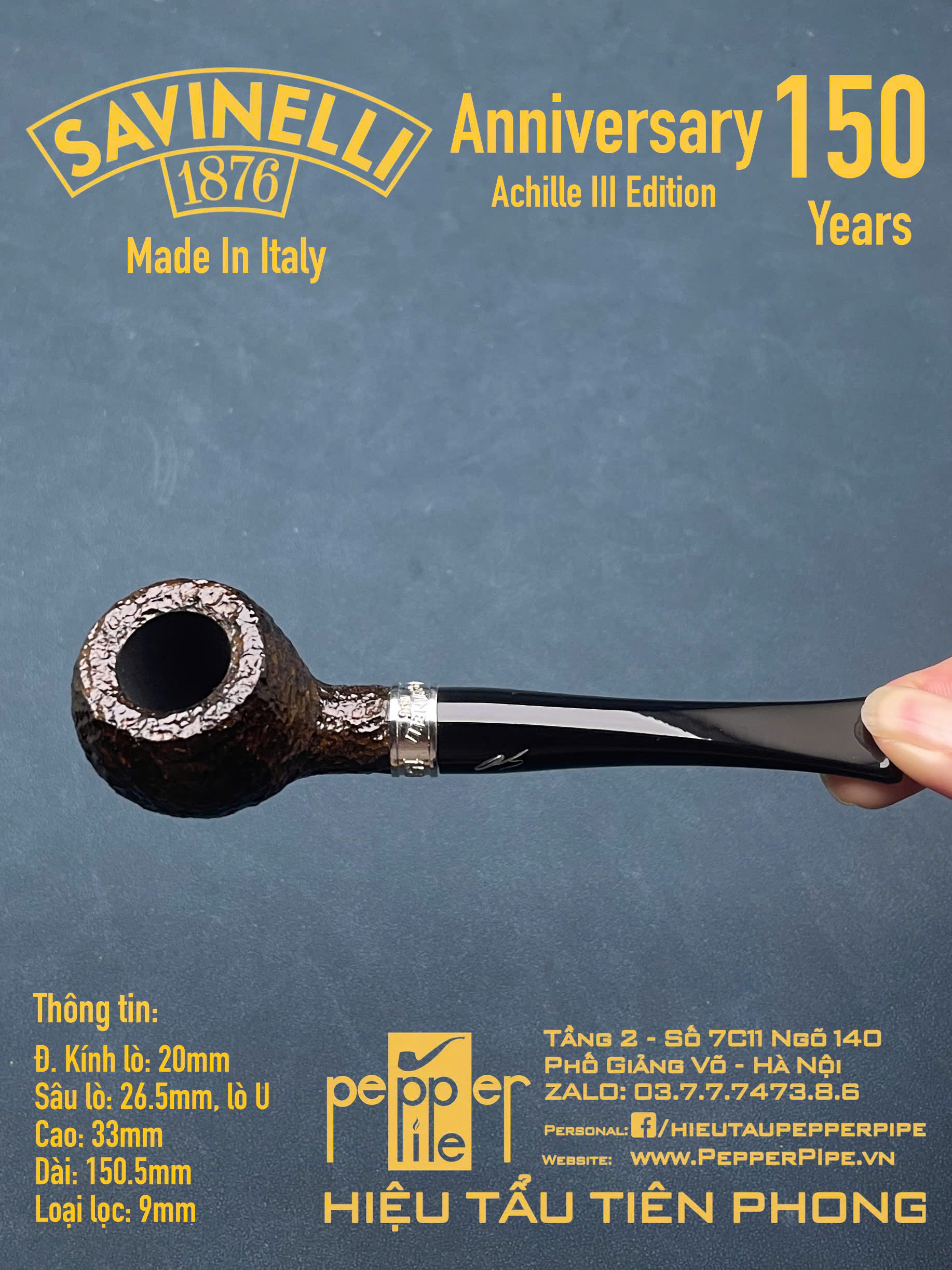 Savinelli Anniversary 150 Years Achille III Edition