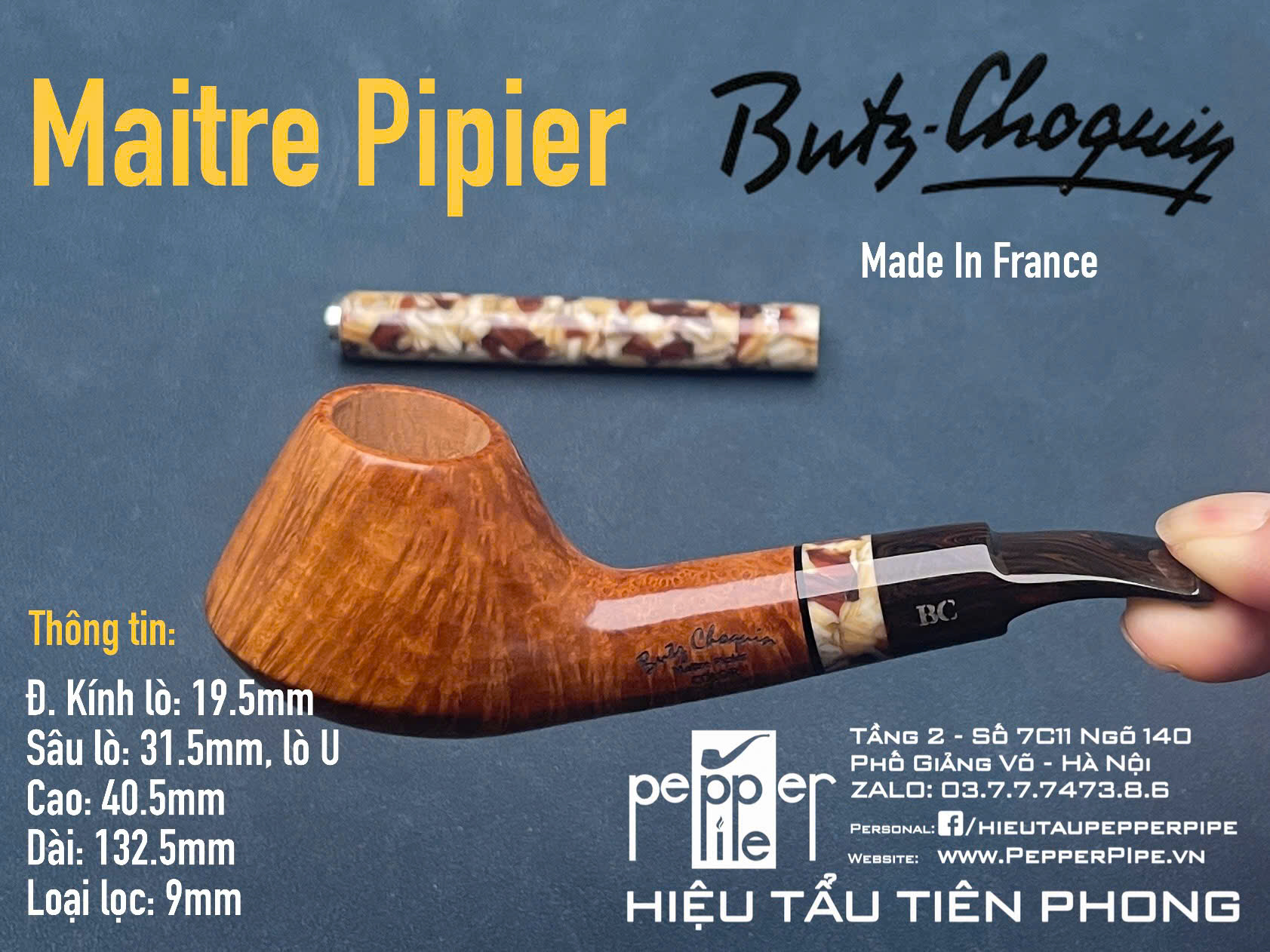 Butz Choquin Maitre Pipier With Tamper