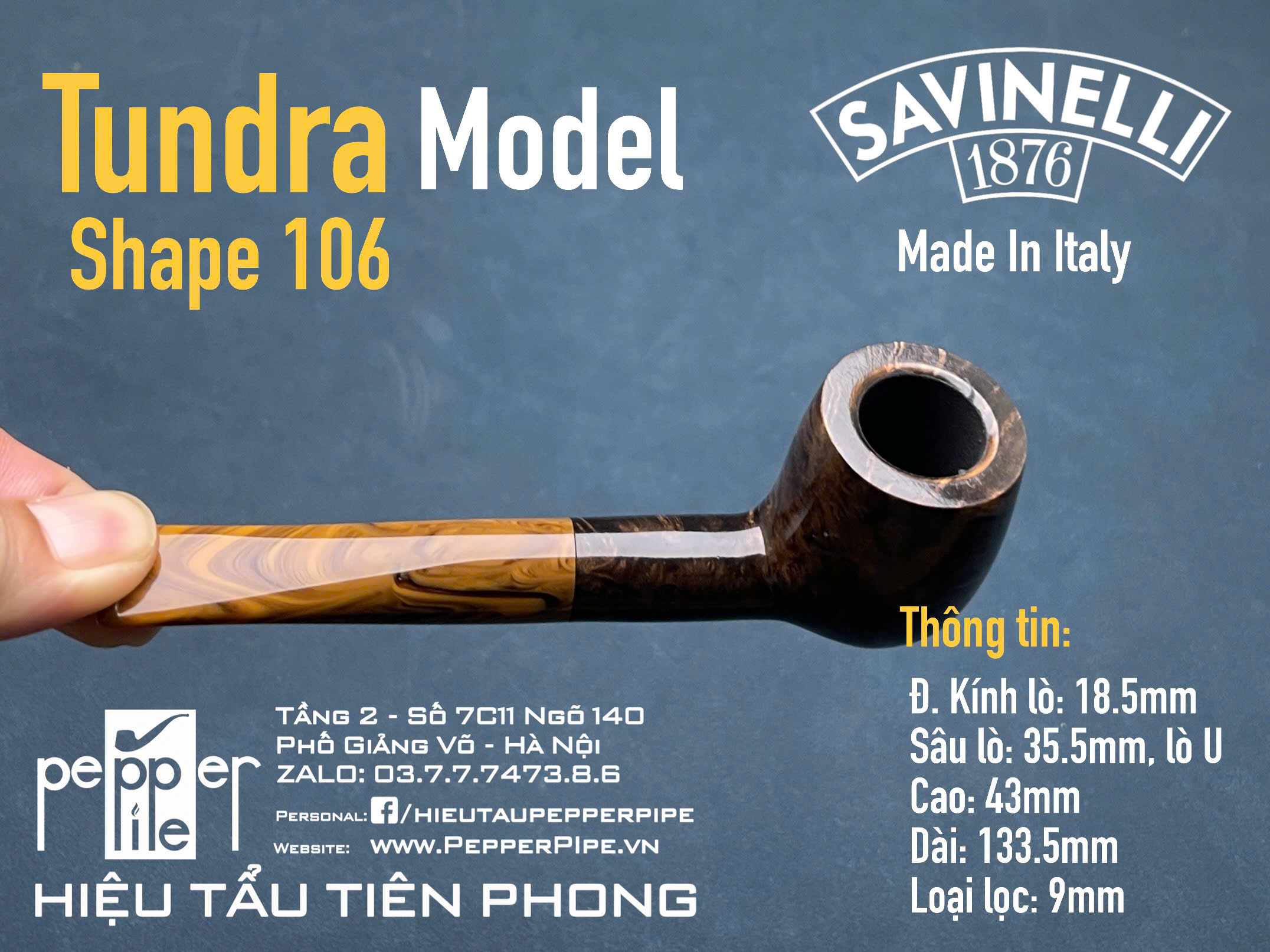 Savinelli Tundra Smooth Shape 106