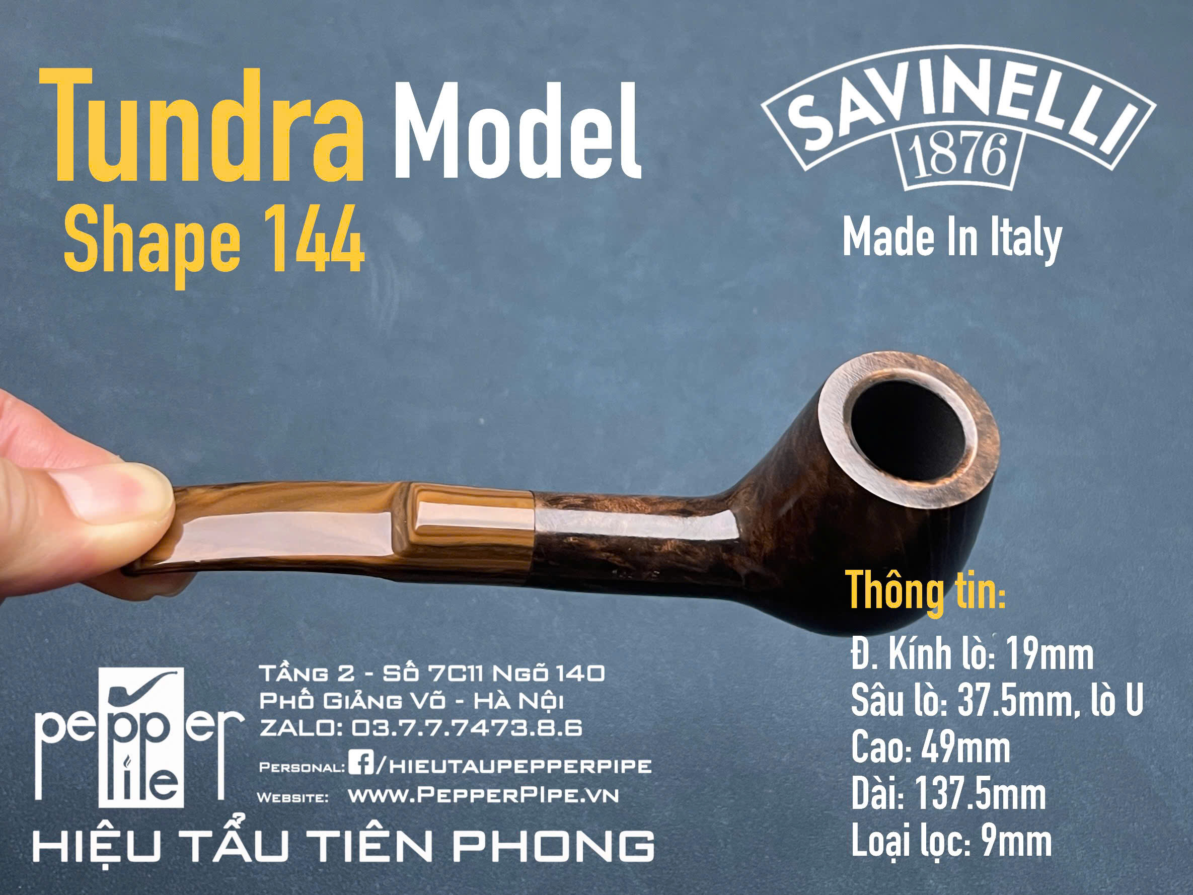 Savinelli Tundra Smooth Shape 144
