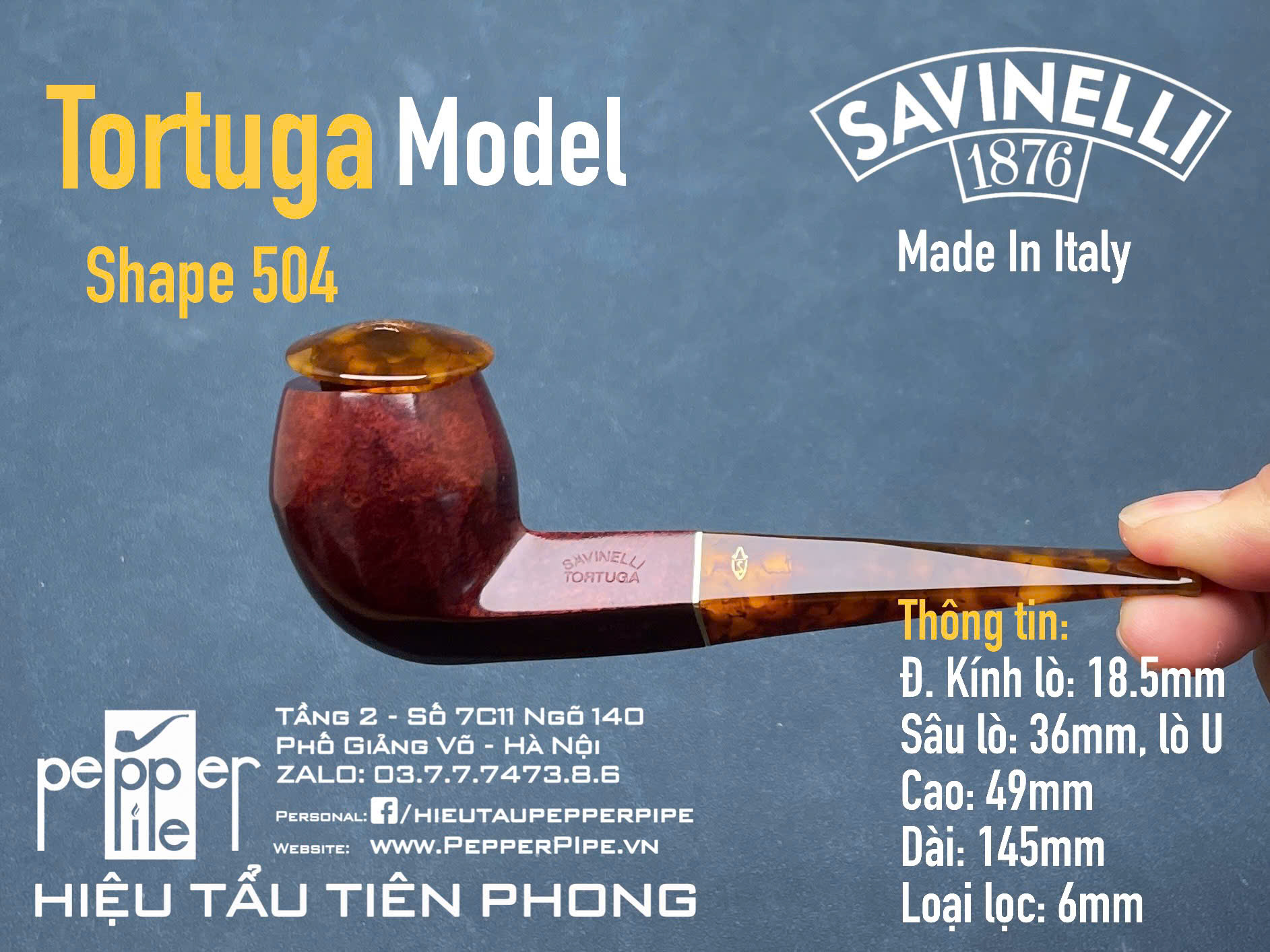 Savinelli Alligator Smooth Shape 504