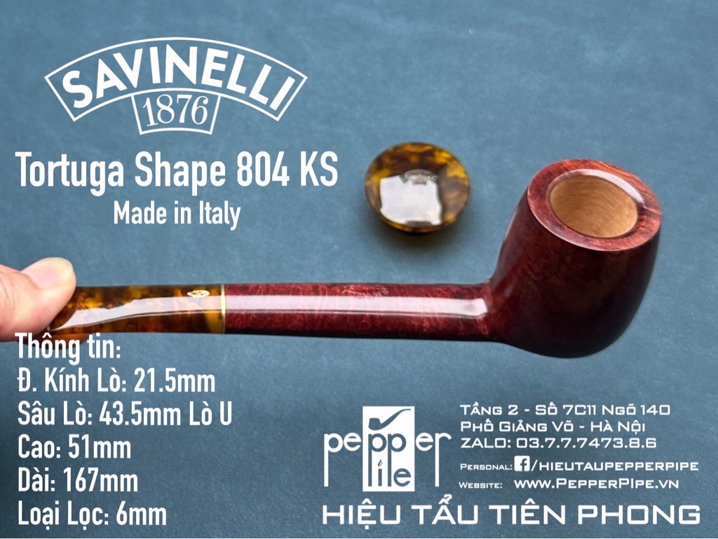 Savinelli Tortuga Smooth Shape 804 KS