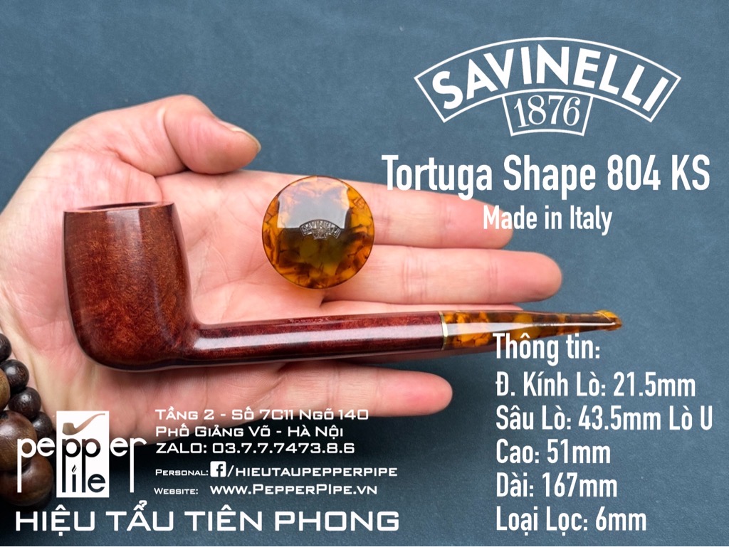 Savinelli Tortuga Smooth Shape 804 KS