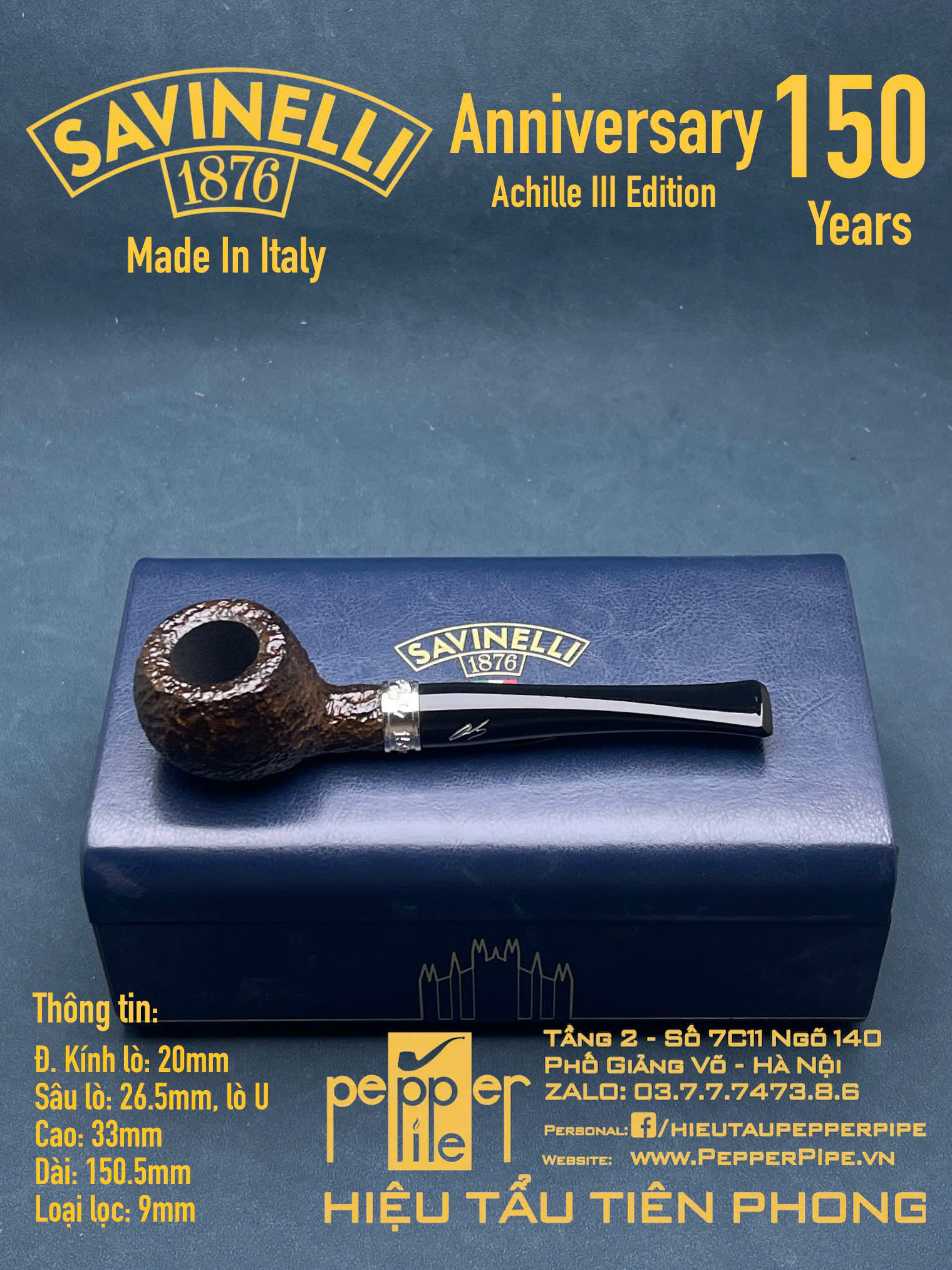 Savinelli Anniversary 150 Years Achille III Edition