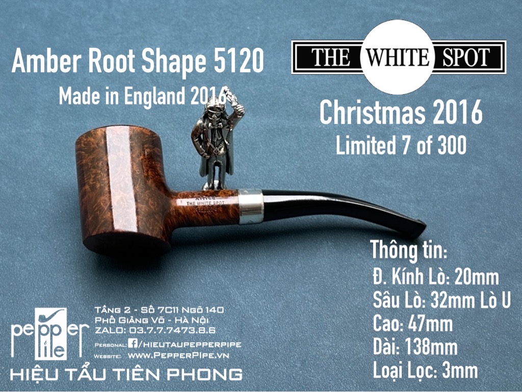 Dunhill Christmas 2016 - “Godfather Drosselmeyer” - Amber Root - Shape 5120 - No.7 of 300 - Made in England 2016