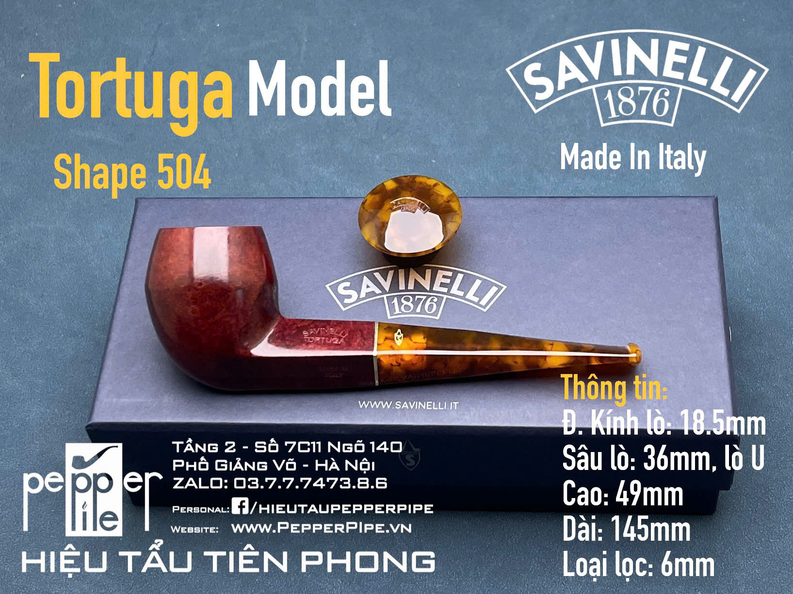 Savinelli Alligator Smooth Shape 504