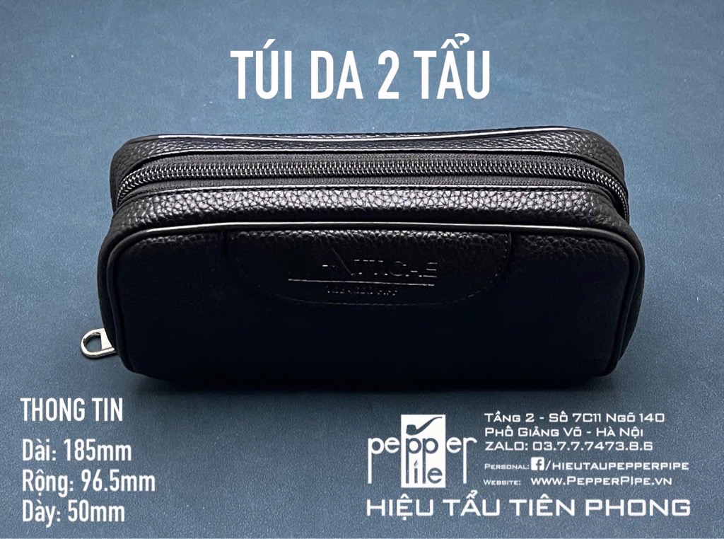 Túi 2 tẩu giả da