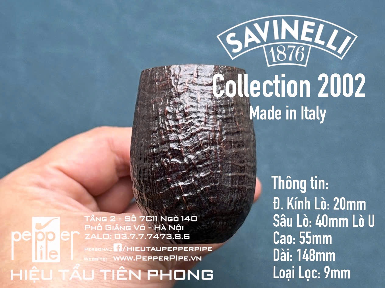 Savinelli Collection 2002 - Sandblasted - Made in Italy