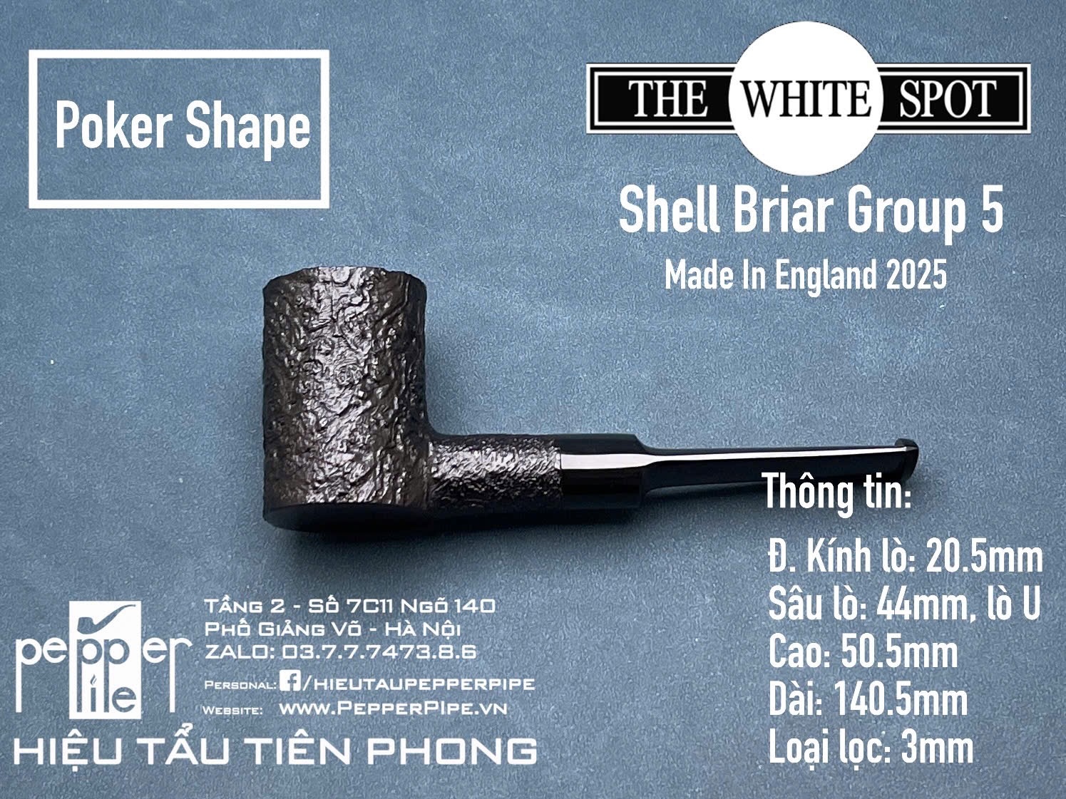 Dunhill Shell Briar Poker Shape - Group 5