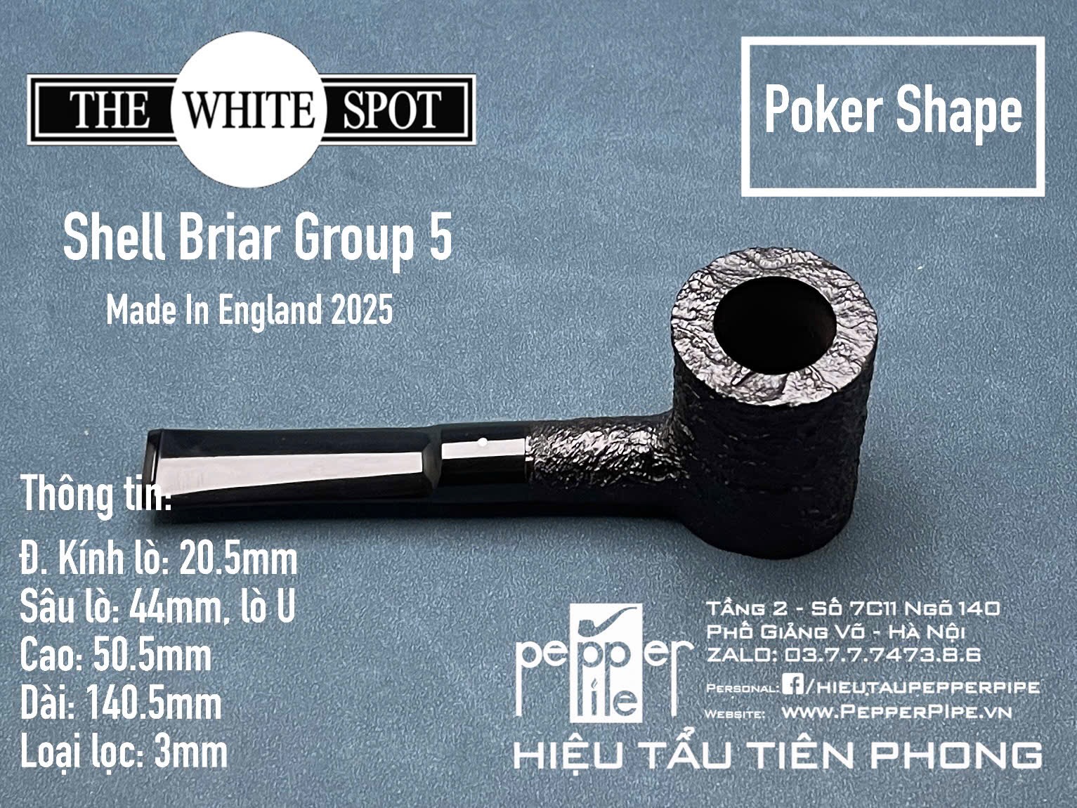 Dunhill Shell Briar Poker Shape - Group 5
