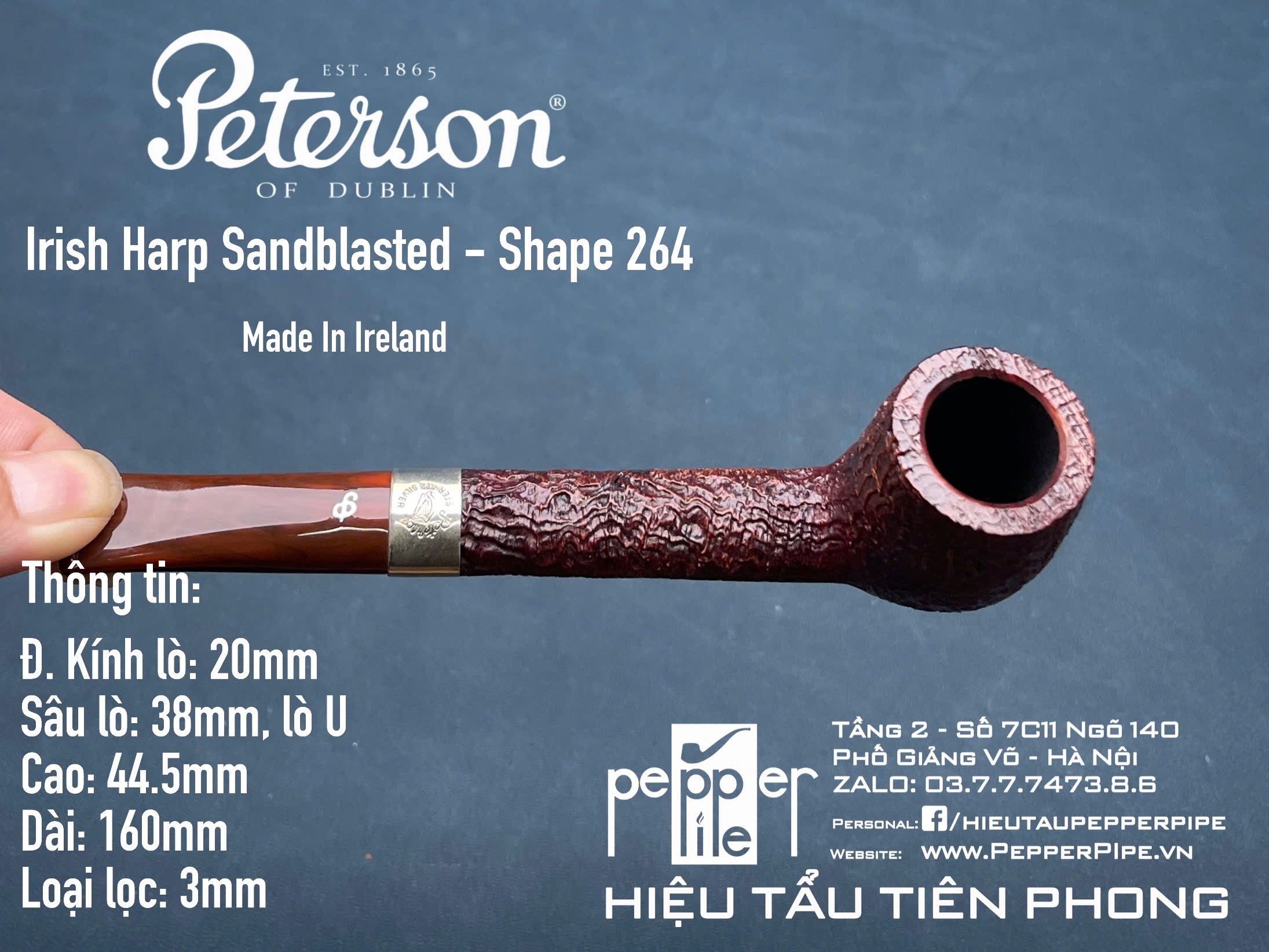 Peterson Irish Harp Sandblasted Shape 264