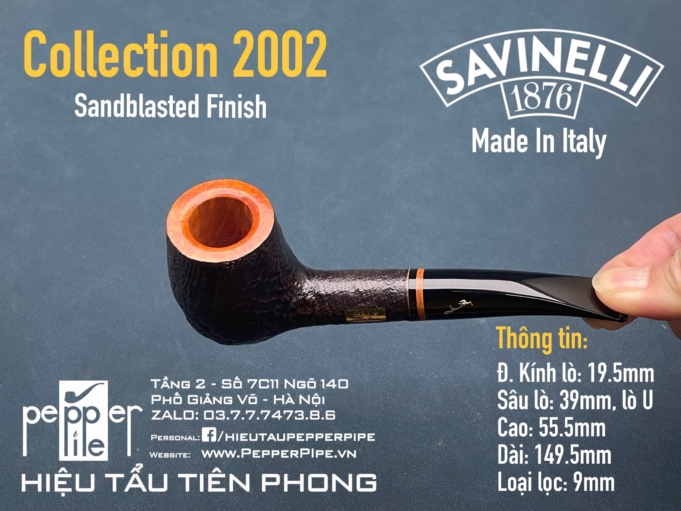 Savinelli Collection 2002 Sandblasted