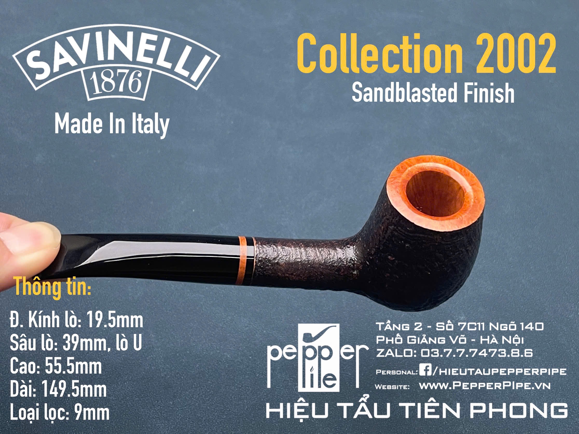 Savinelli Collection 2002 Sandblasted