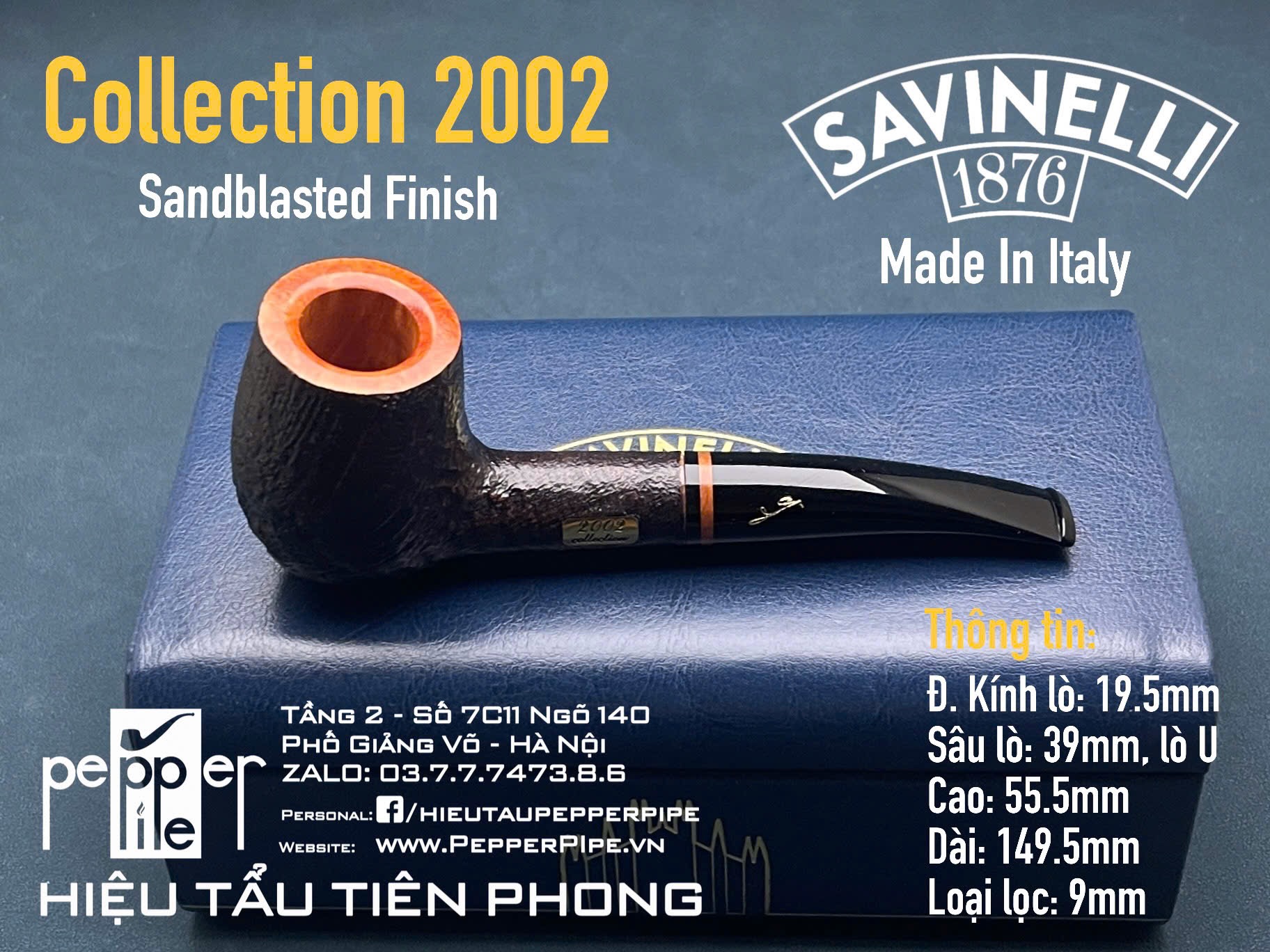Savinelli Collection 2002 Sandblasted