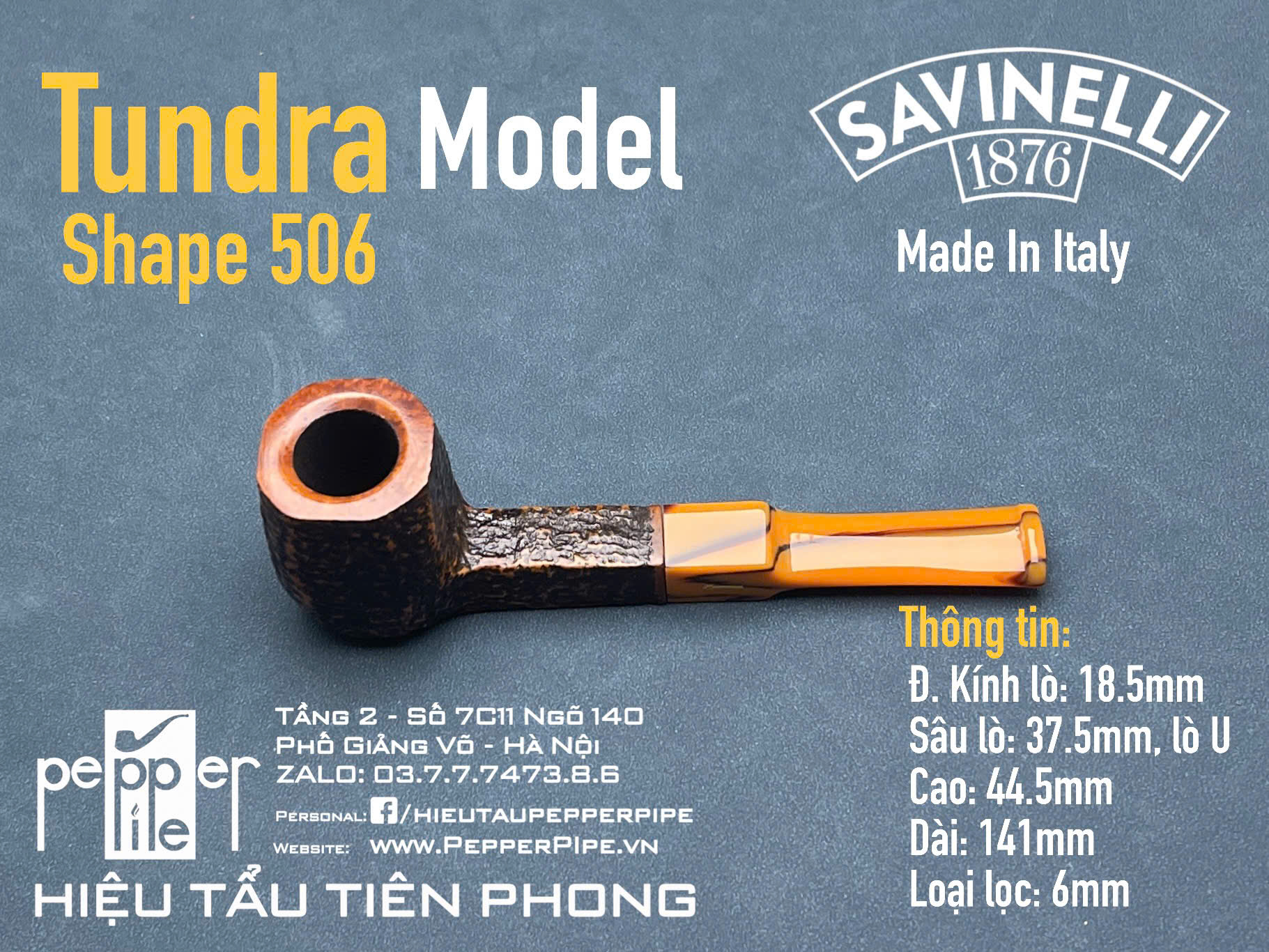 Savinelli Tundra Rustic Shape 506