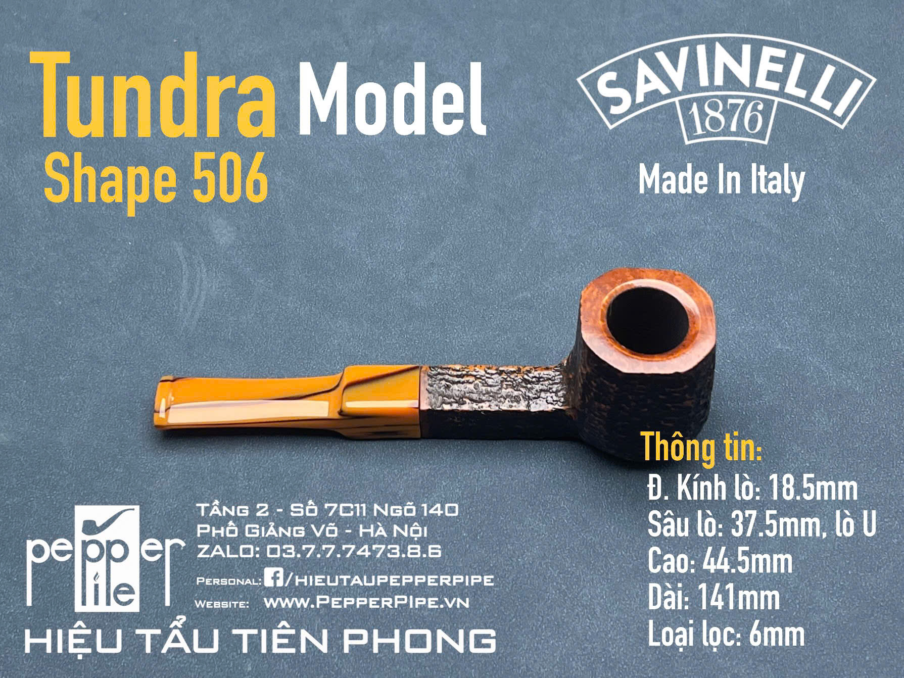 Savinelli Tundra Rustic Shape 506