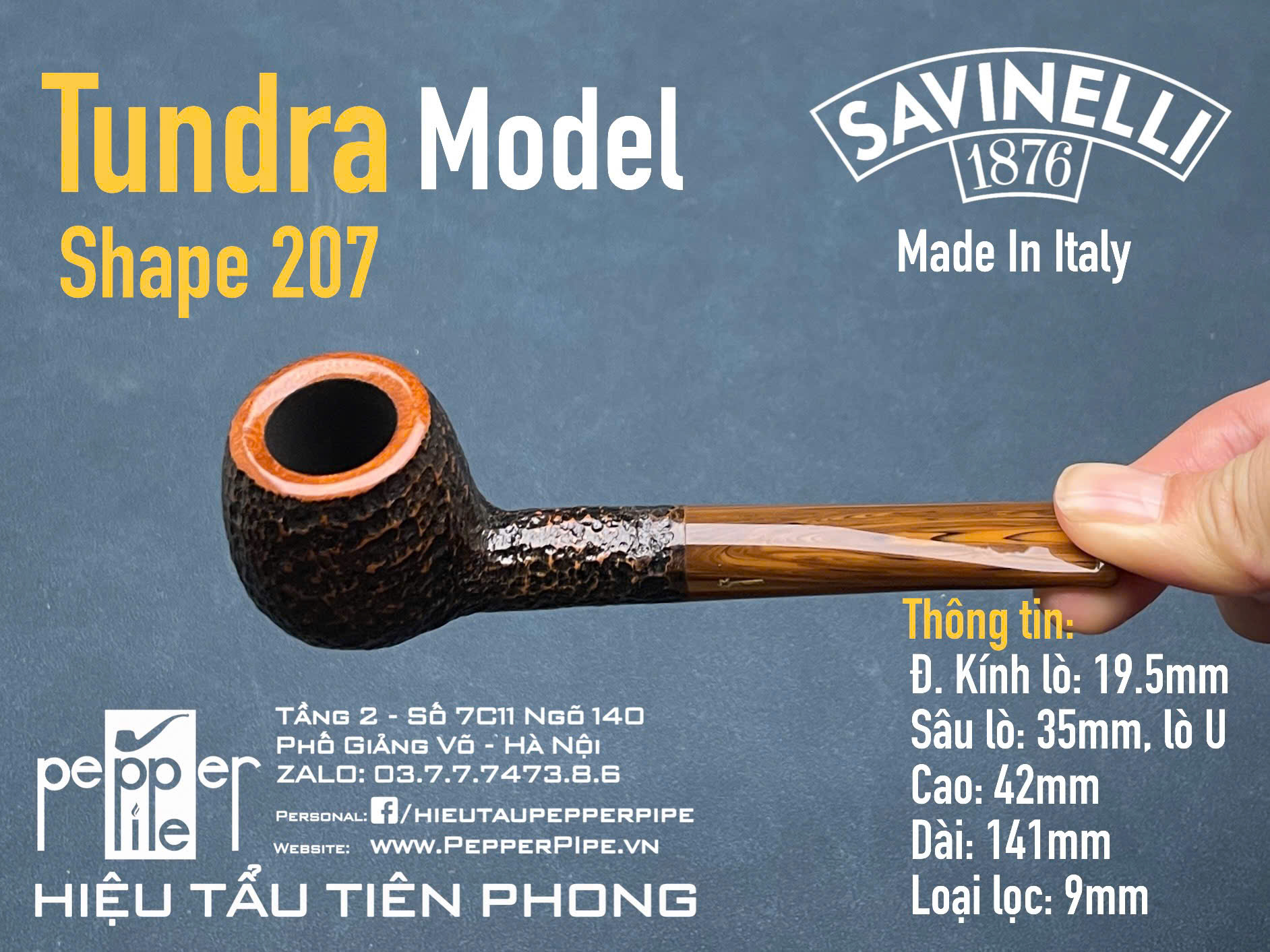 Savinelli Tundra Rustic Shape 207