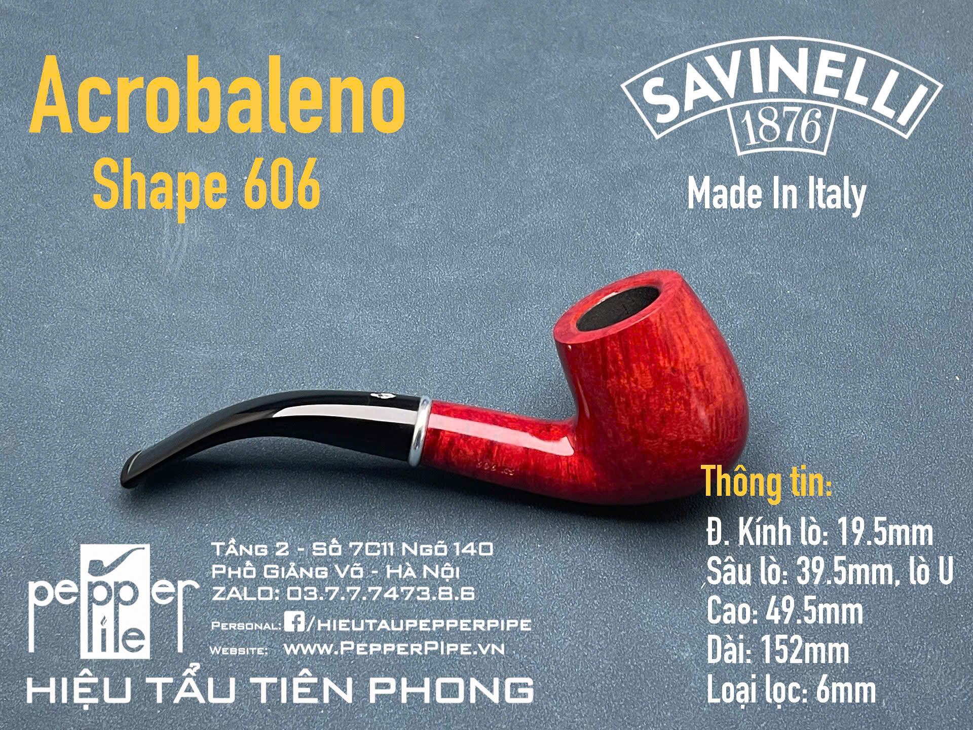 Savinelli Acrobaleno Smooth Shape 606