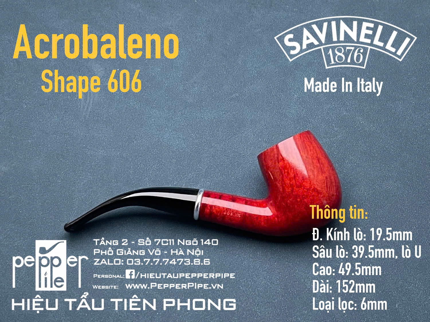Savinelli Acrobaleno Smooth Shape 606
