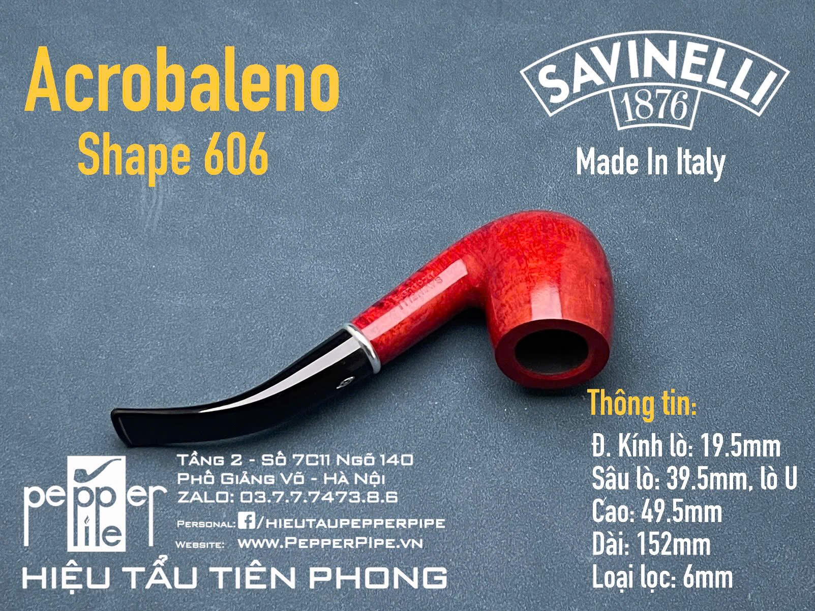 Savinelli Acrobaleno Smooth Shape 606