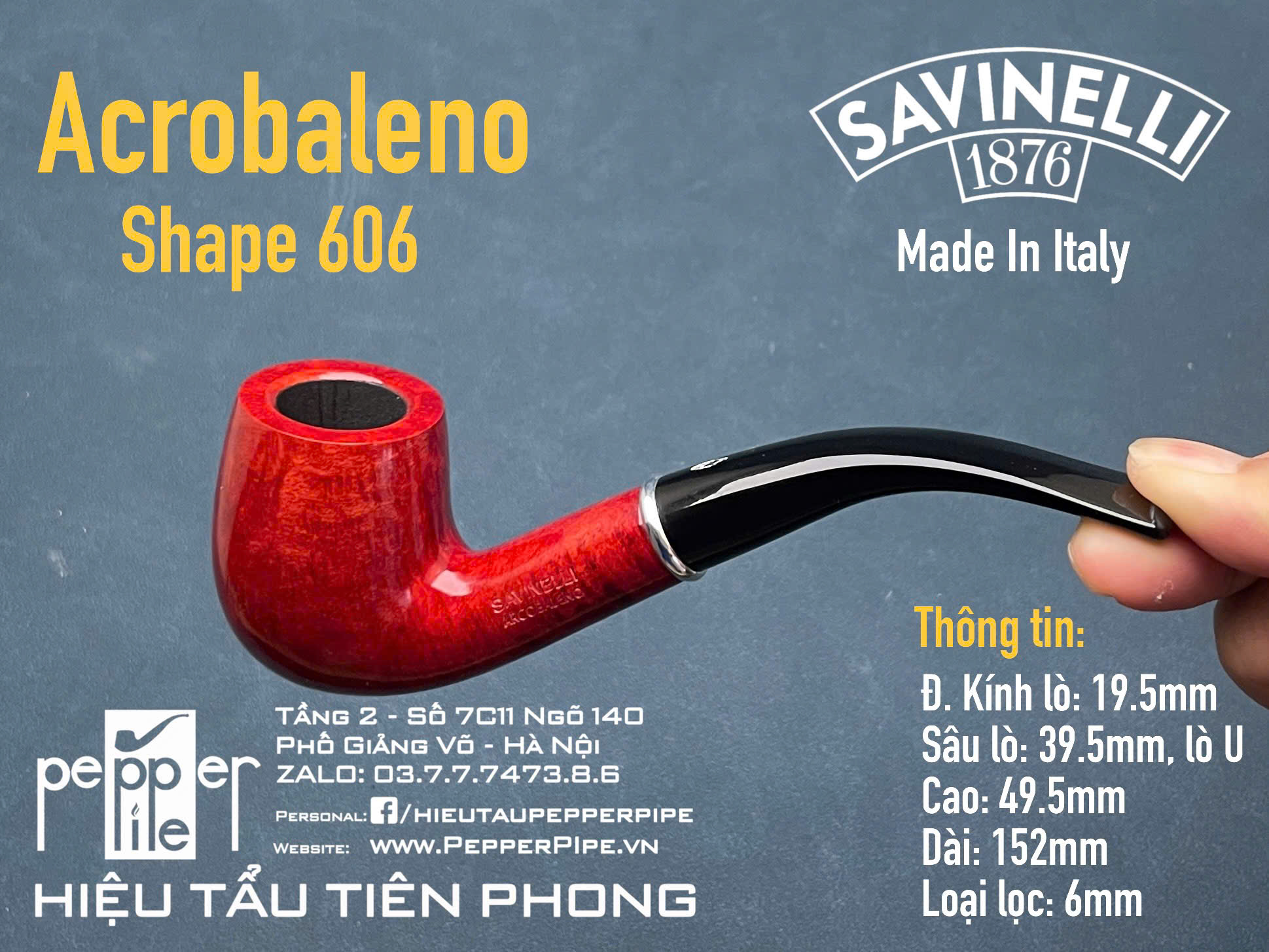 Savinelli Acrobaleno Smooth Shape 606
