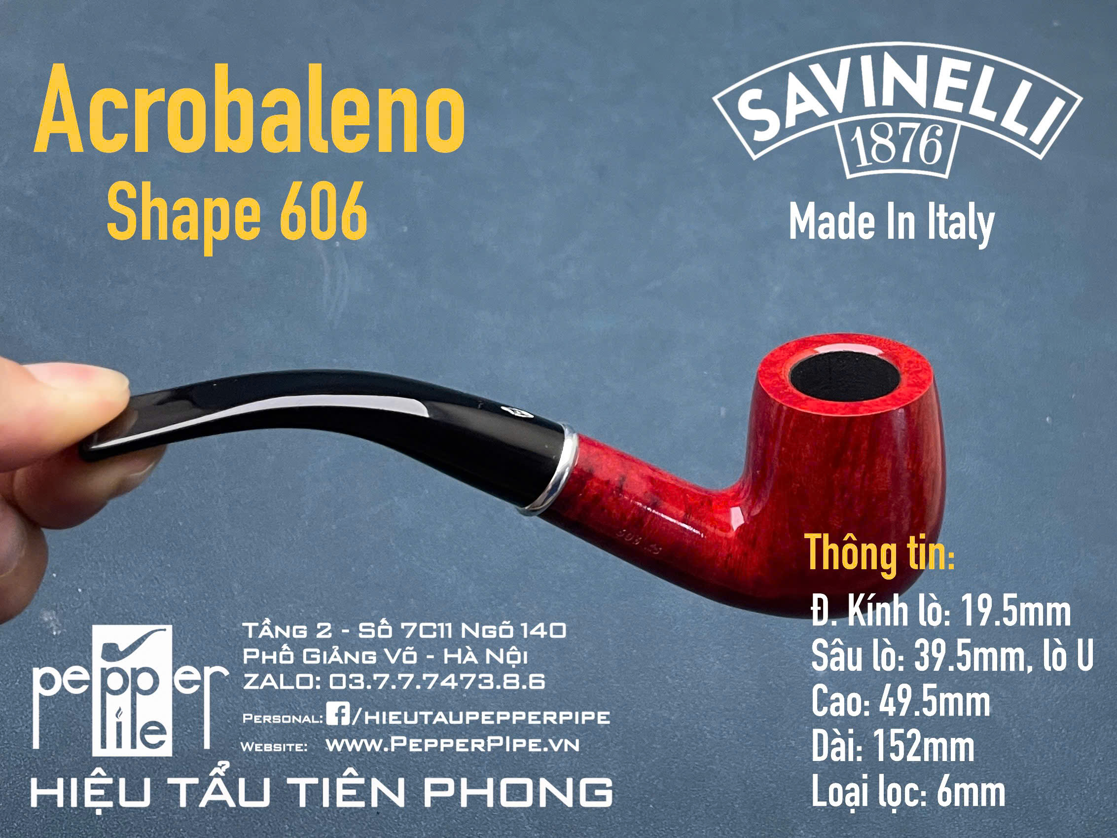 Savinelli Acrobaleno Smooth Shape 606
