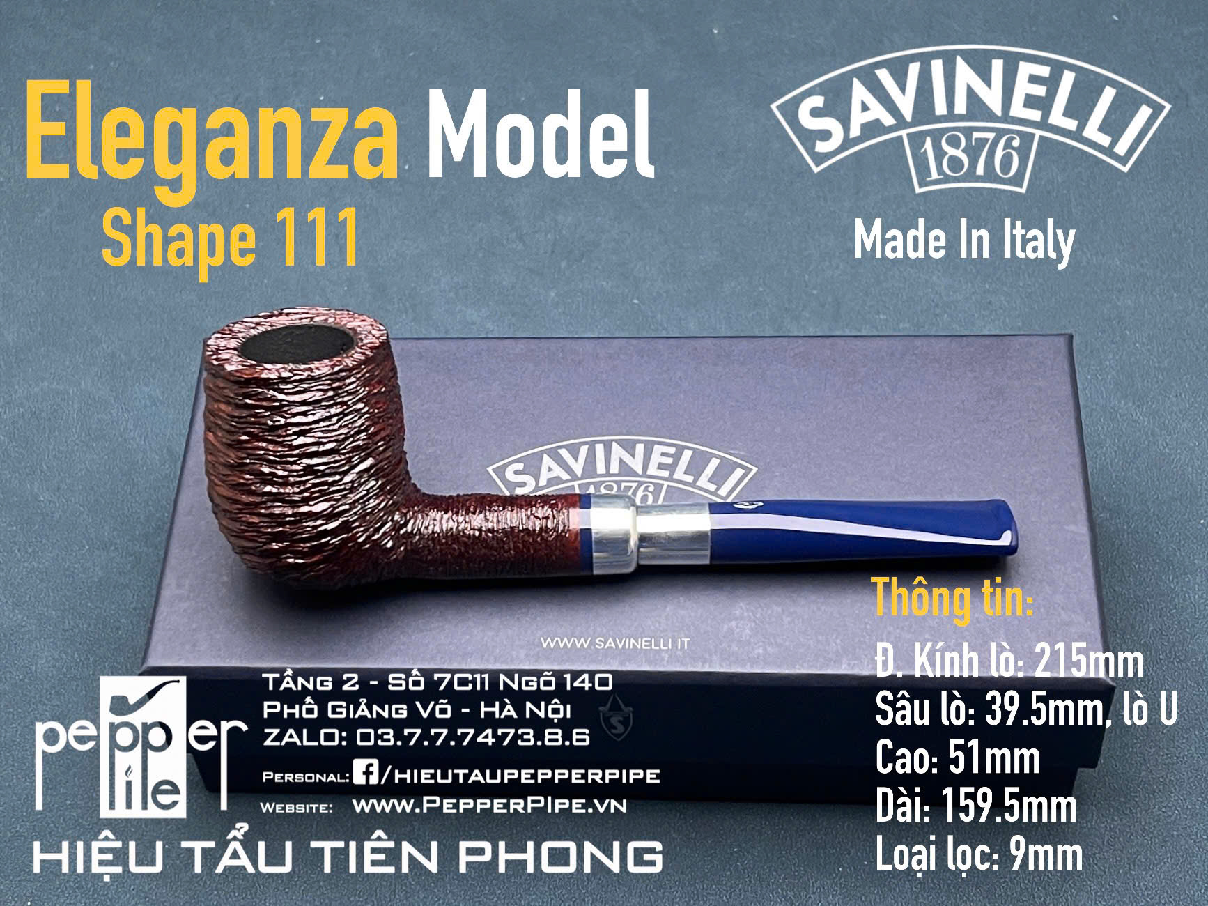 Savinelli Eleganza Rustic Shape 111