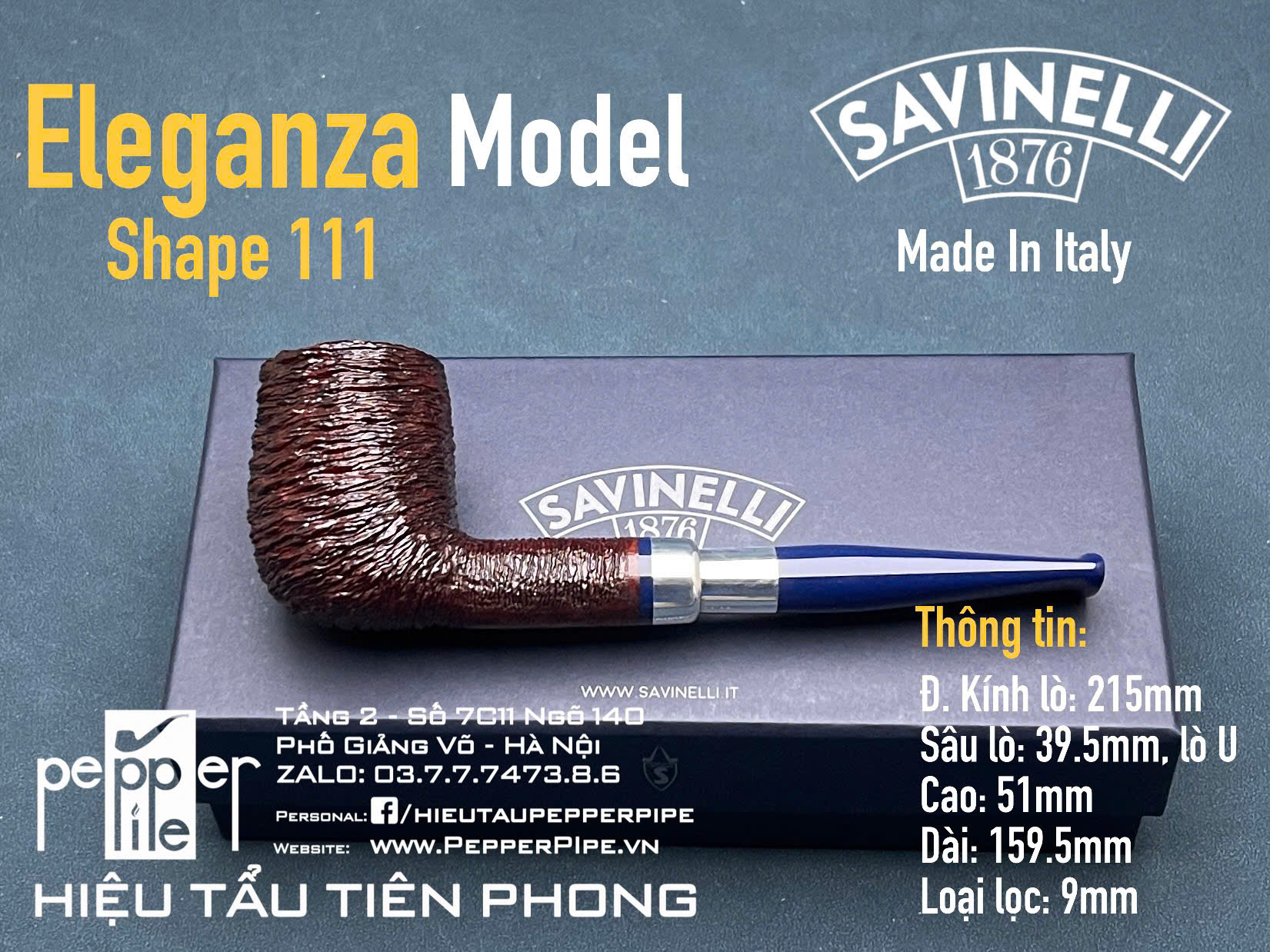 Savinelli Eleganza Rustic Shape 111