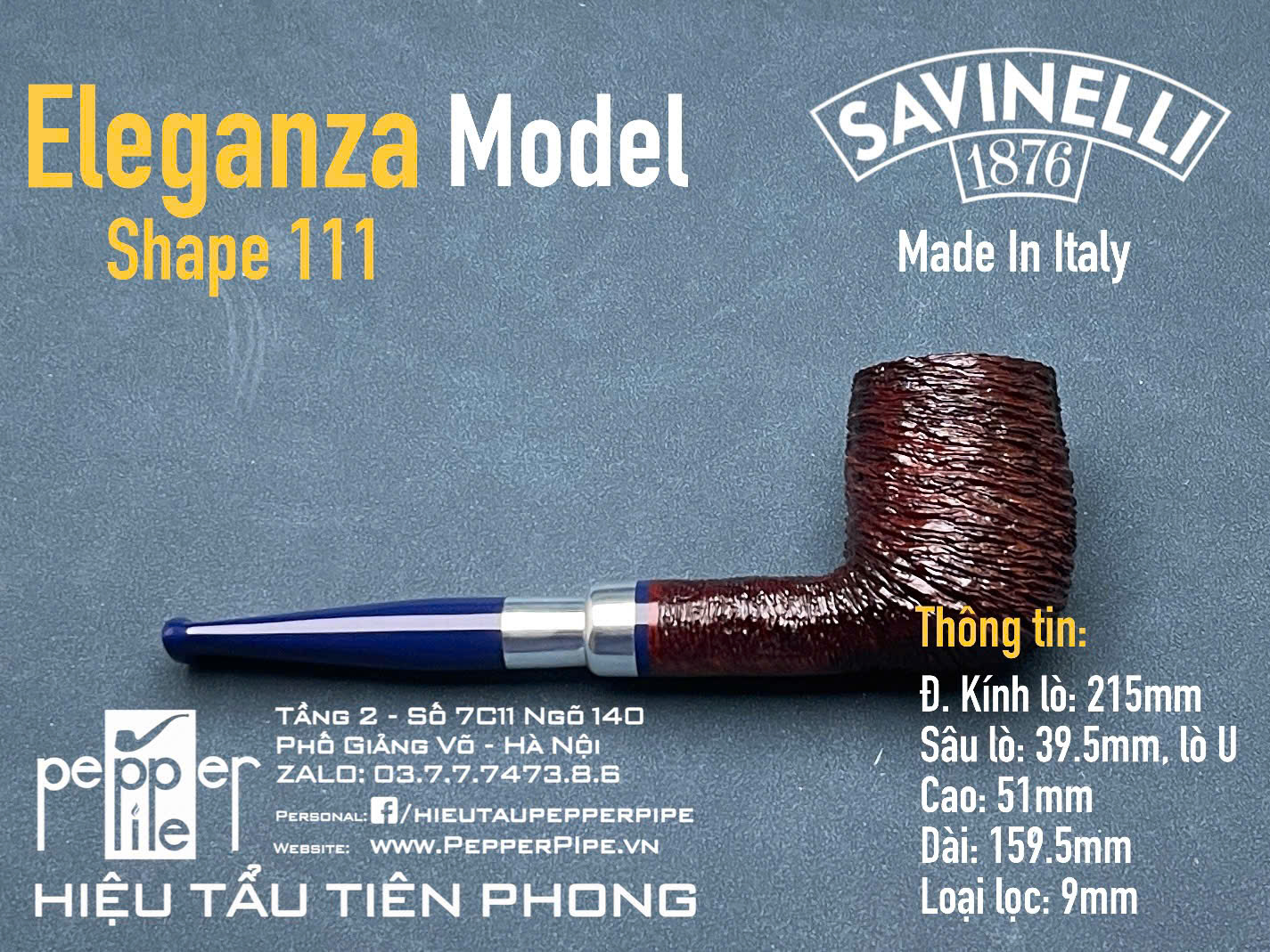 Savinelli Eleganza Rustic Shape 111
