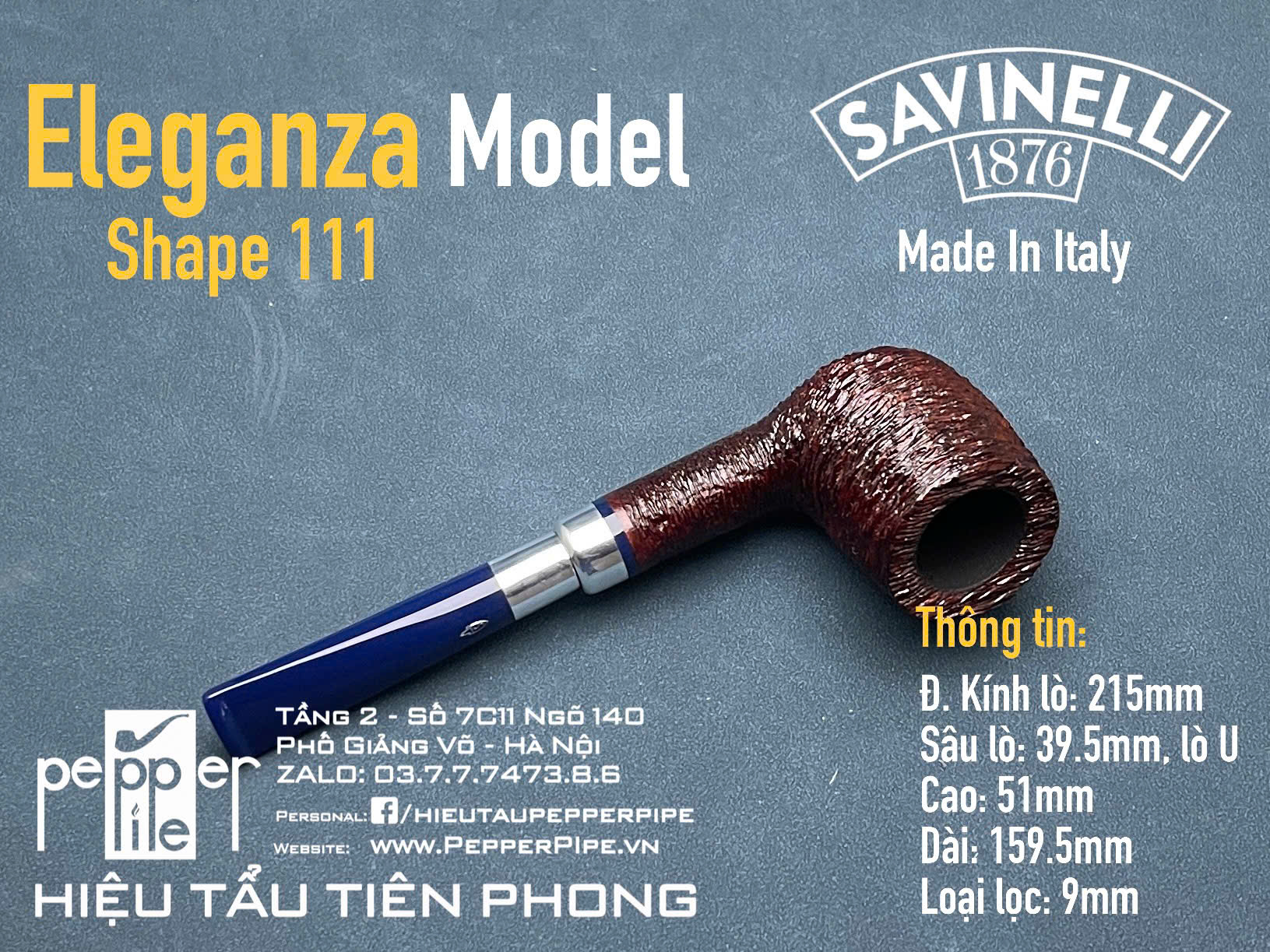 Savinelli Eleganza Rustic Shape 111