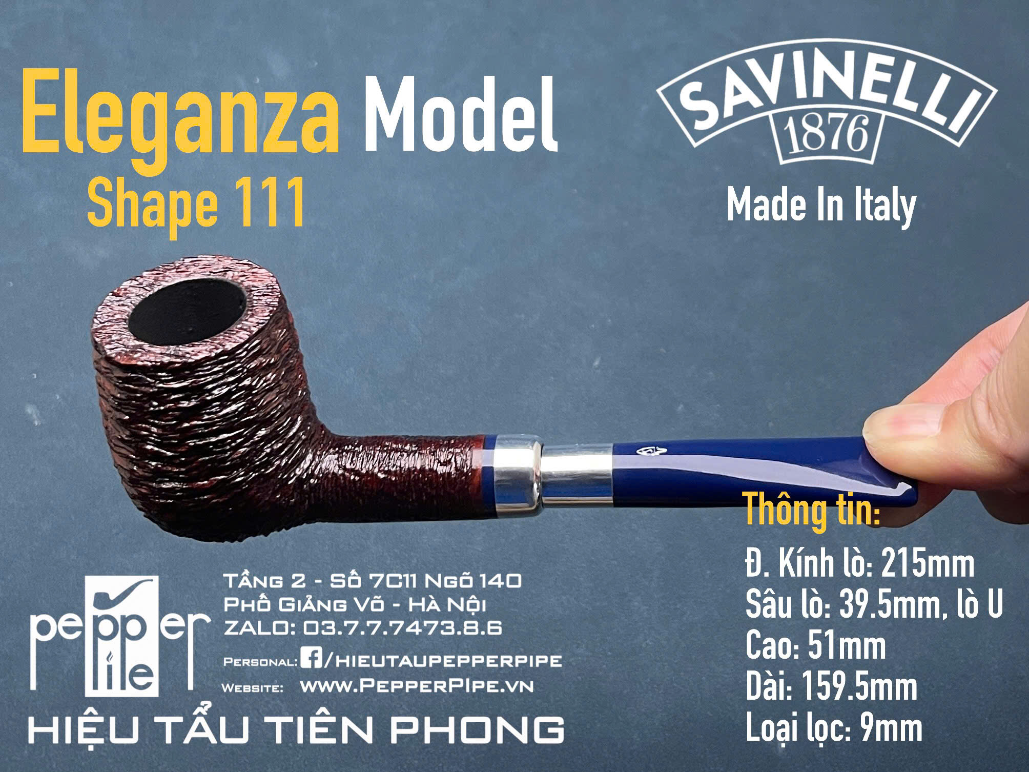 Savinelli Eleganza Rustic Shape 111