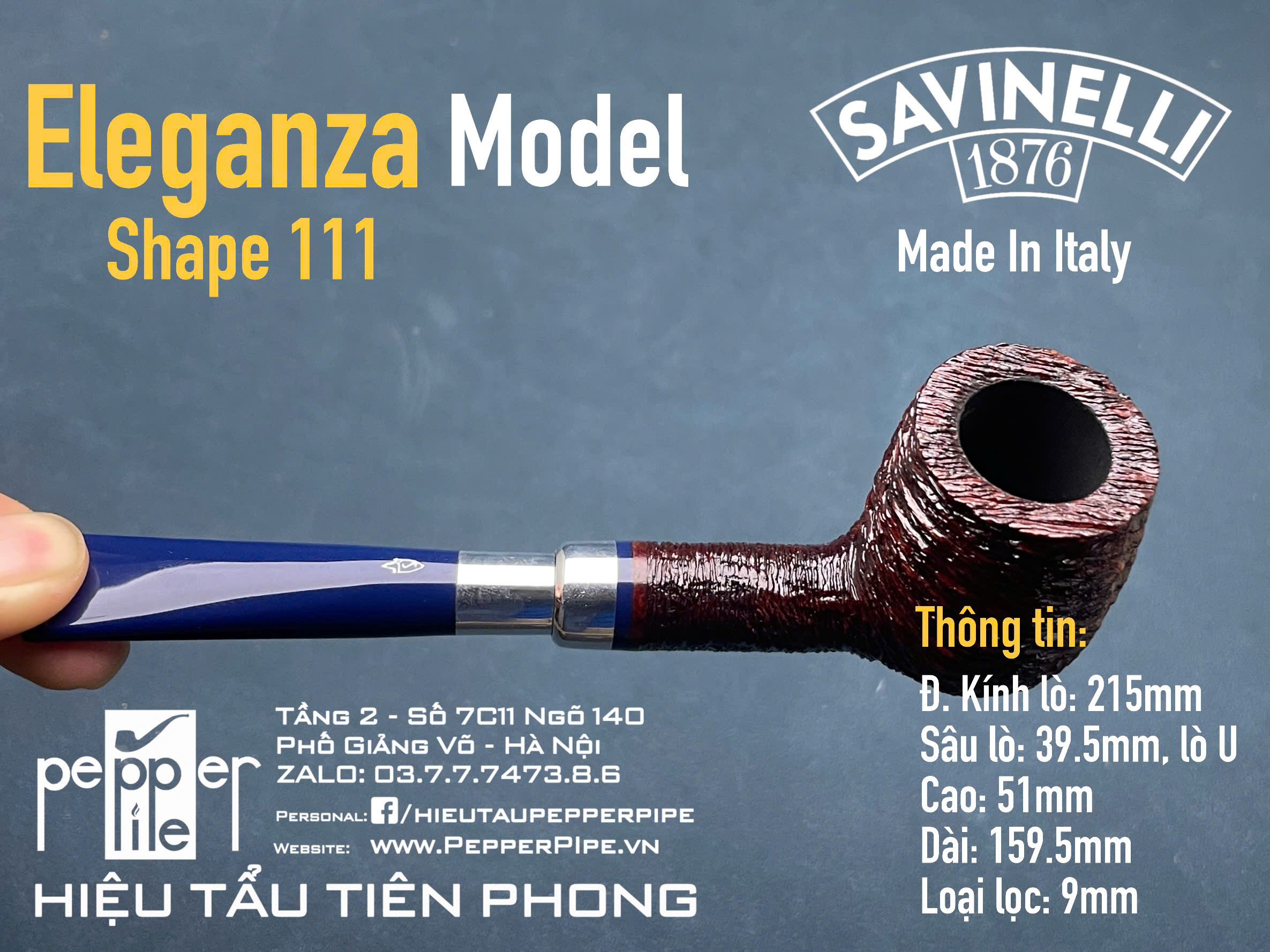 Savinelli Eleganza Rustic Shape 111