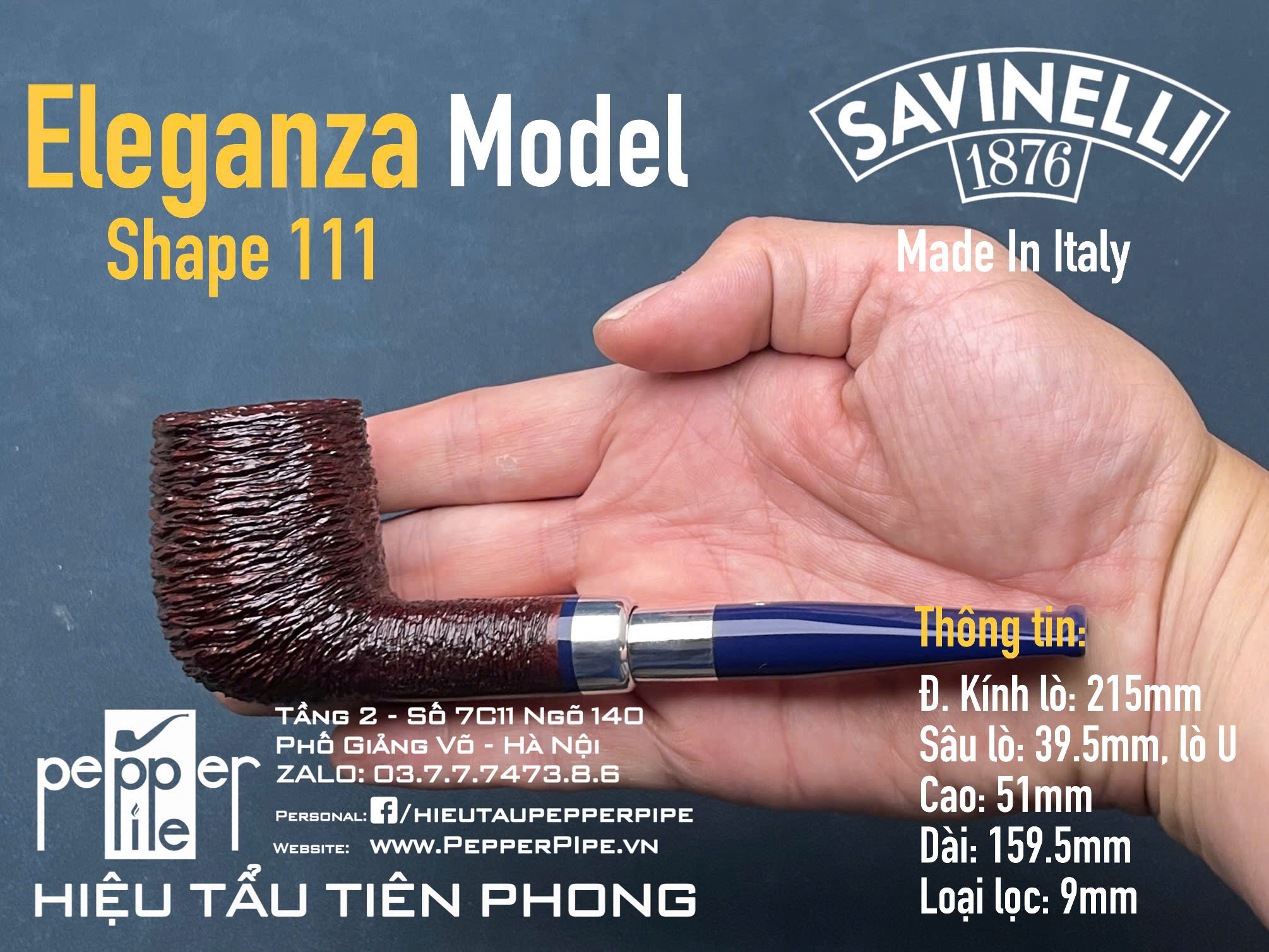 Savinelli Eleganza Rustic Shape 111