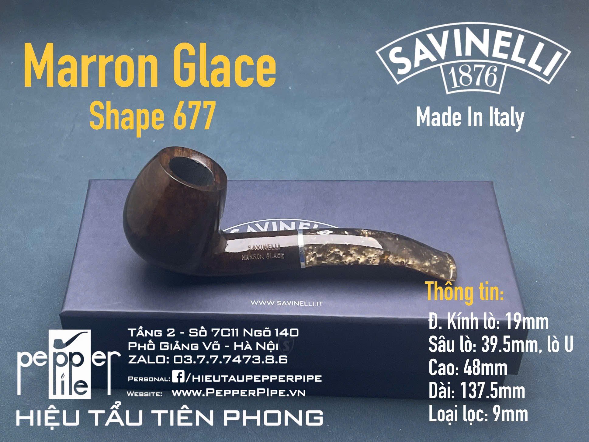 Savinelli Marron Glace Smooth Shape 677