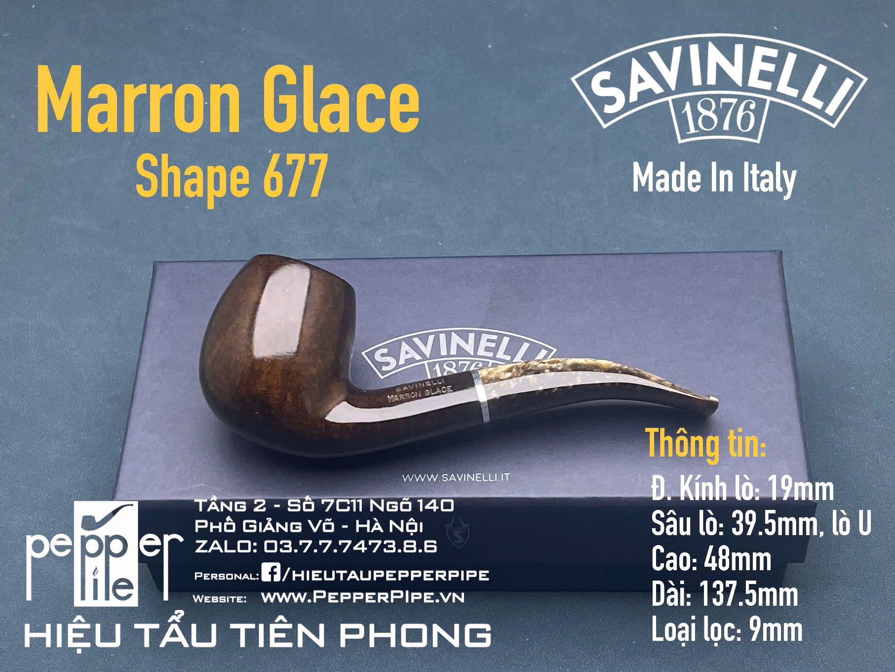 Savinelli Marron Glace Smooth Shape 677