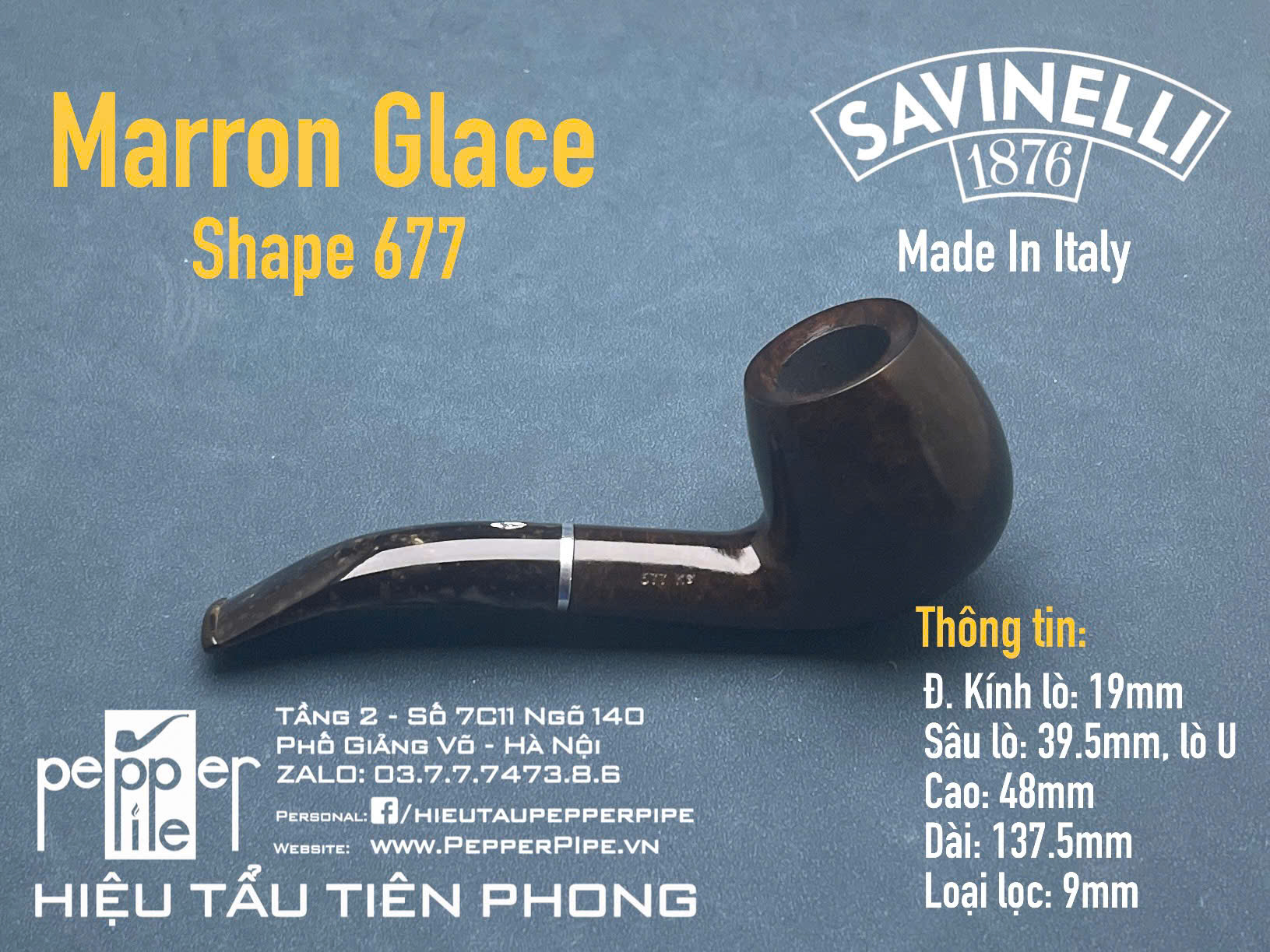 Savinelli Marron Glace Smooth Shape 677