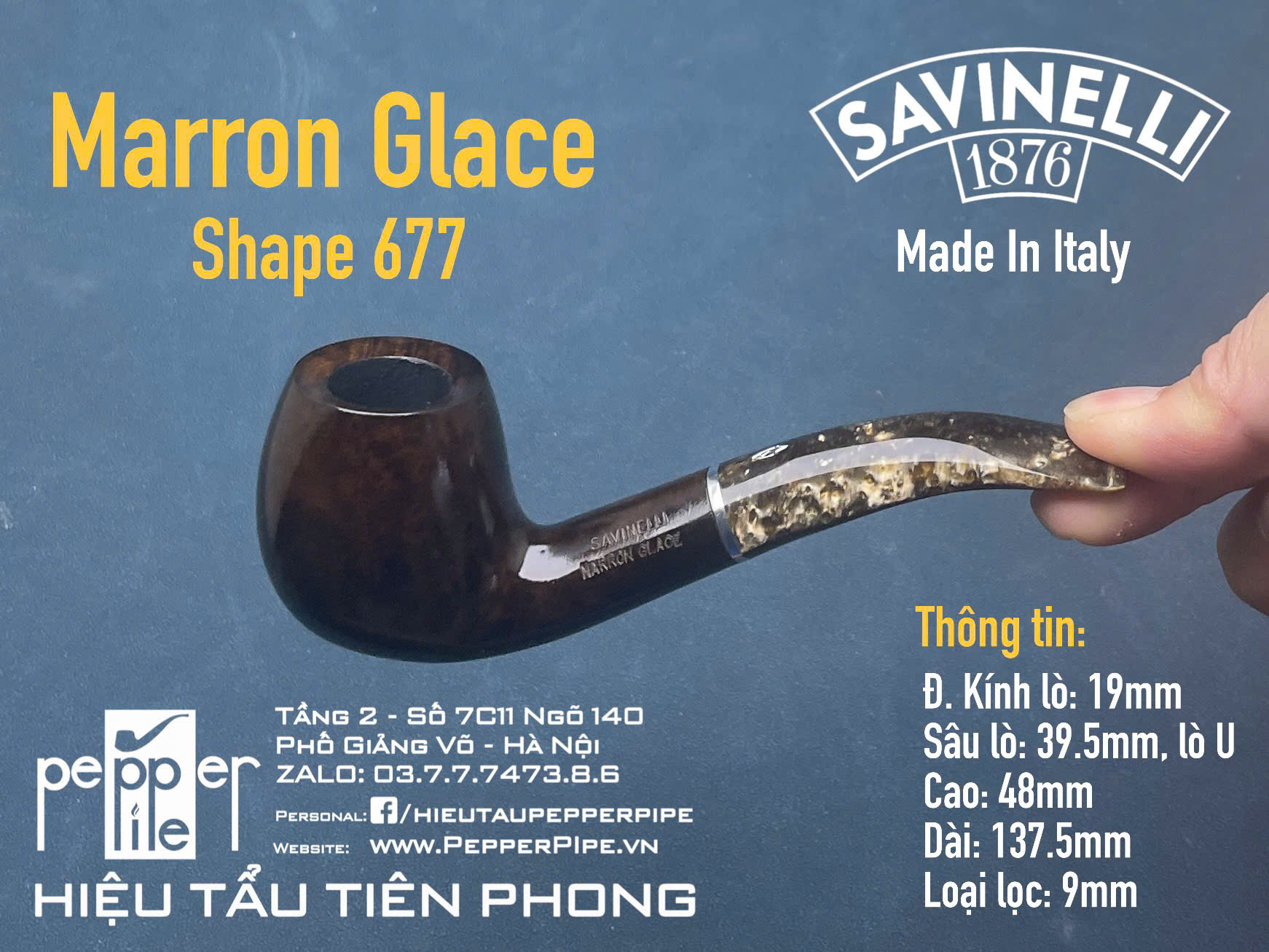 Savinelli Marron Glace Smooth Shape 677