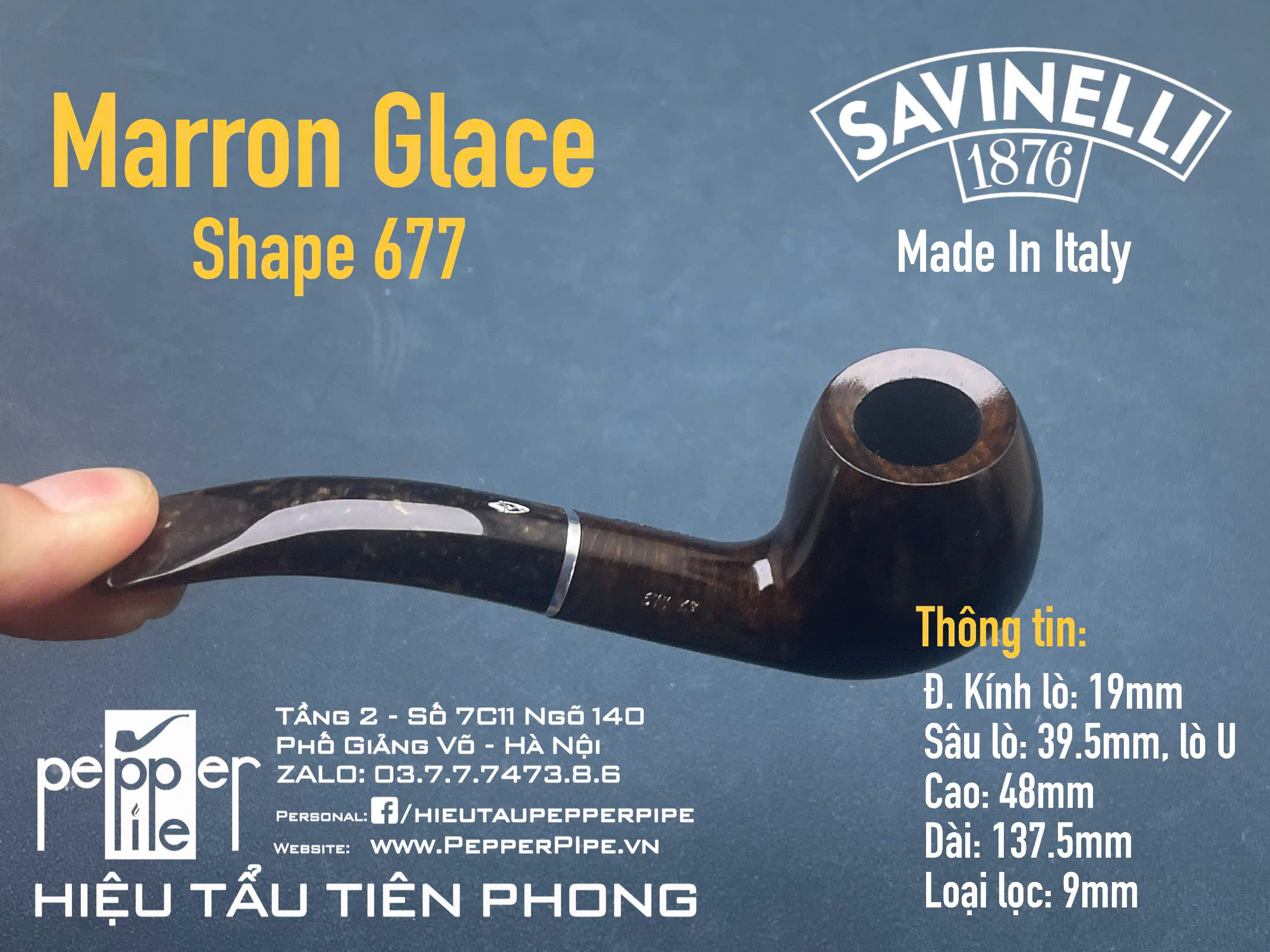 Savinelli Marron Glace Smooth Shape 677