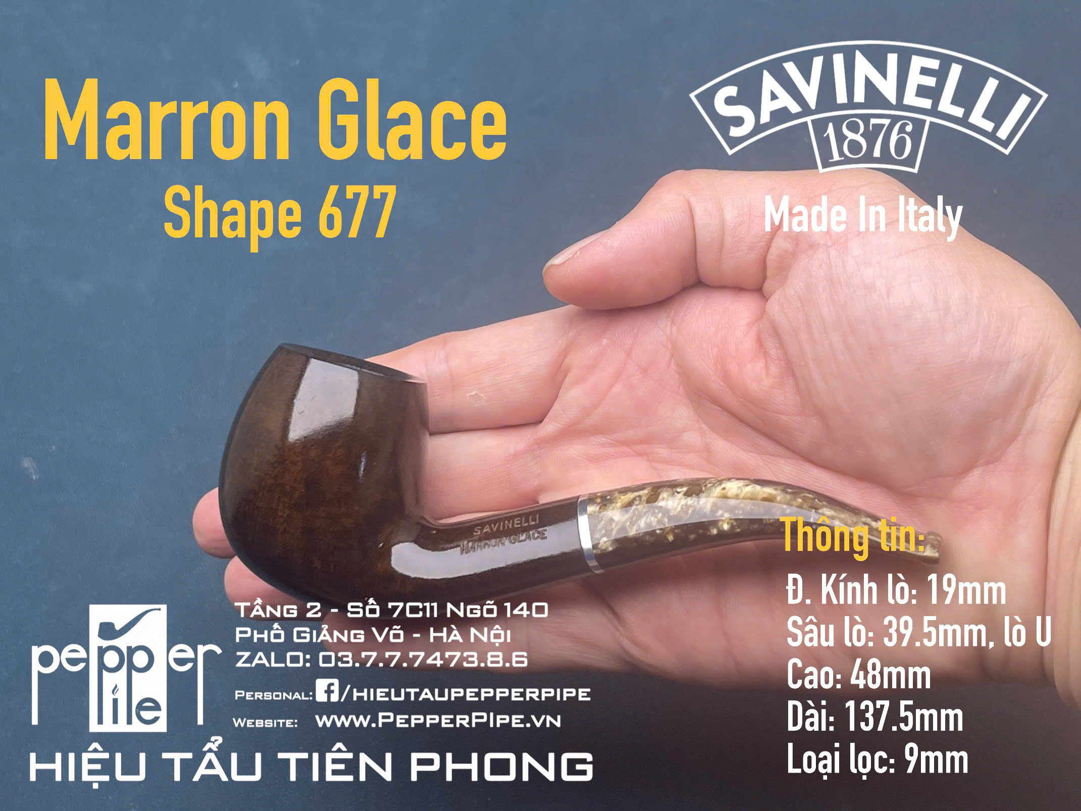 Savinelli Marron Glace Smooth Shape 677
