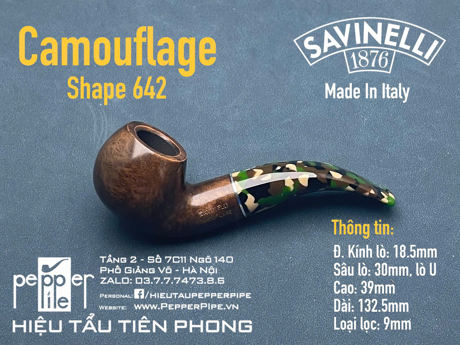 Savinelli Camouflage Smooth Shape 642