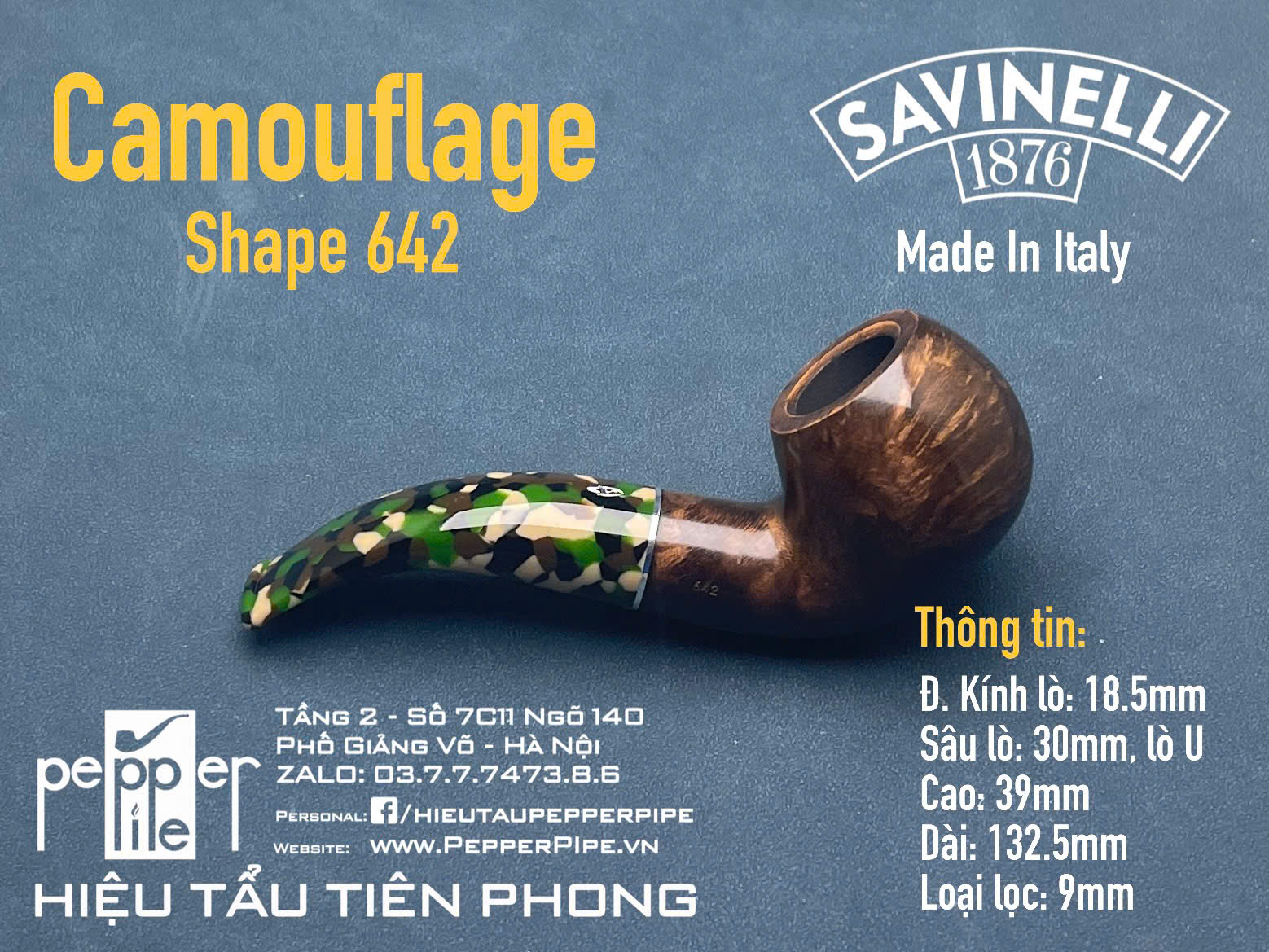 Savinelli Camouflage Smooth Shape 642